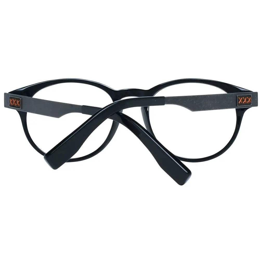 Ermenegildo Zegna Black Plastic Glasses (Frames) Ermenegildo Zegna