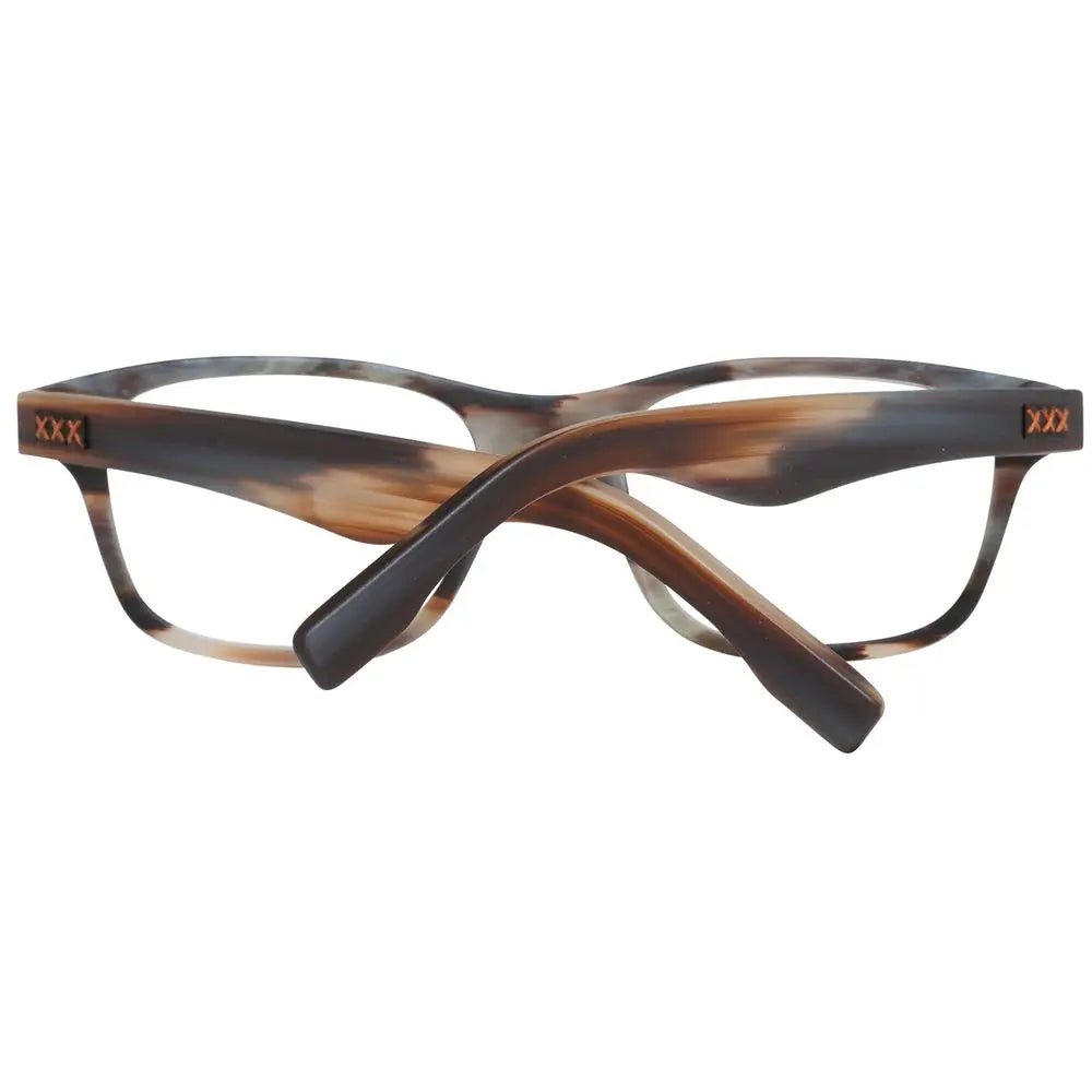Ermenegildo Zegna Brown Plastic Glasses (Frames) Ermenegildo Zegna