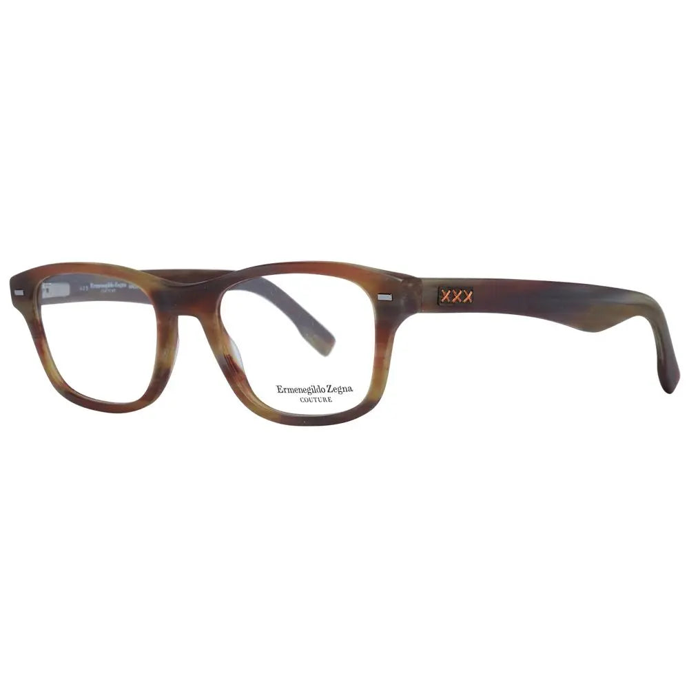 Ermenegildo Zegna Brown Plastic Glasses (Frames) Ermenegildo Zegna