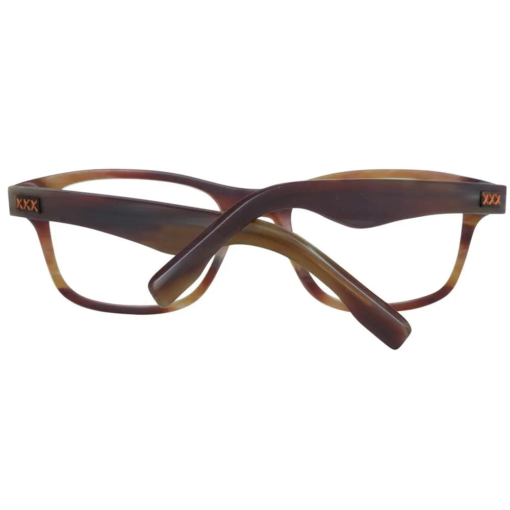 Ermenegildo Zegna Brown Plastic Glasses (Frames) Ermenegildo Zegna