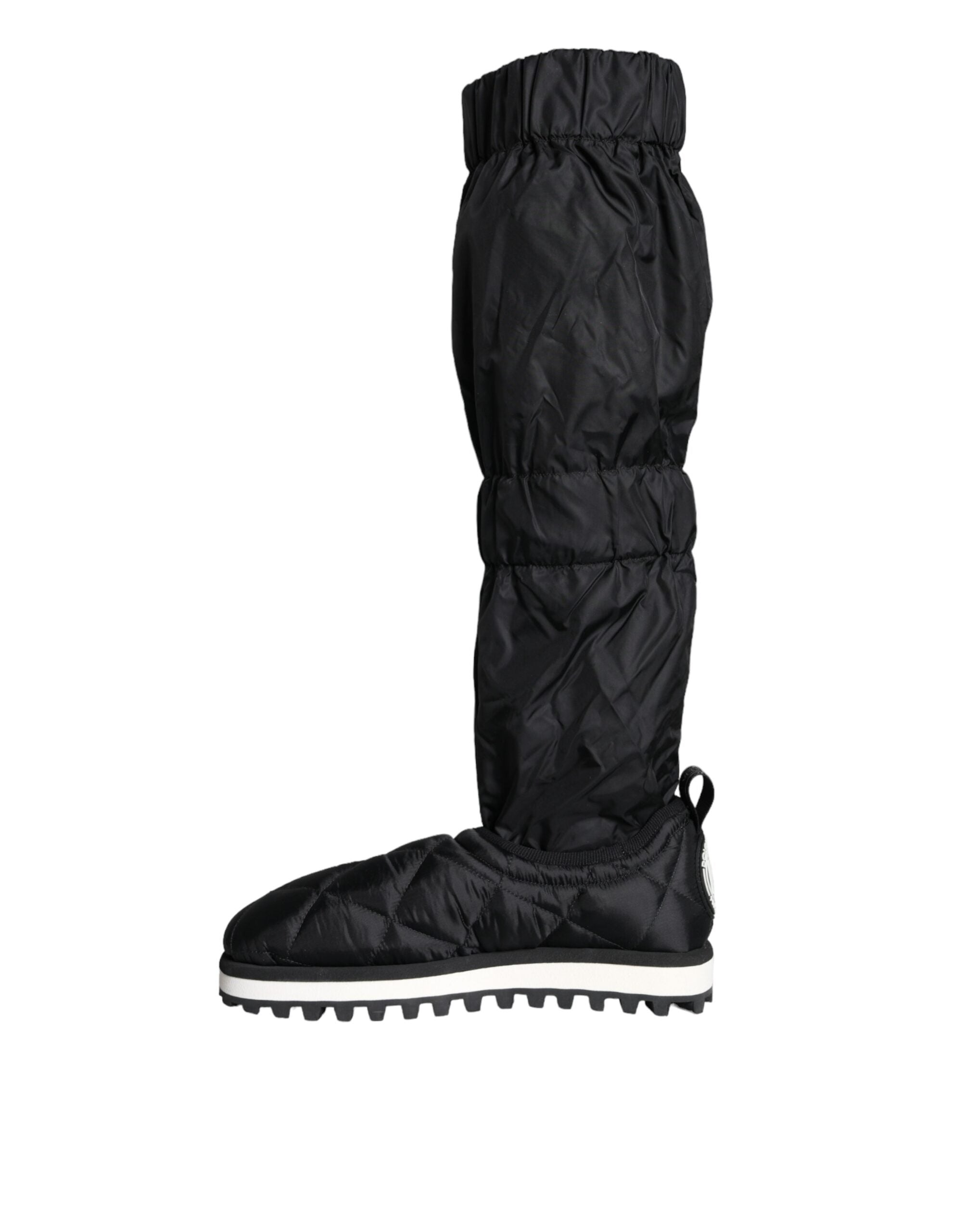 Dolce & Gabbana Black Quilted High Top Boots Sneakers Shoes Dolce & Gabbana