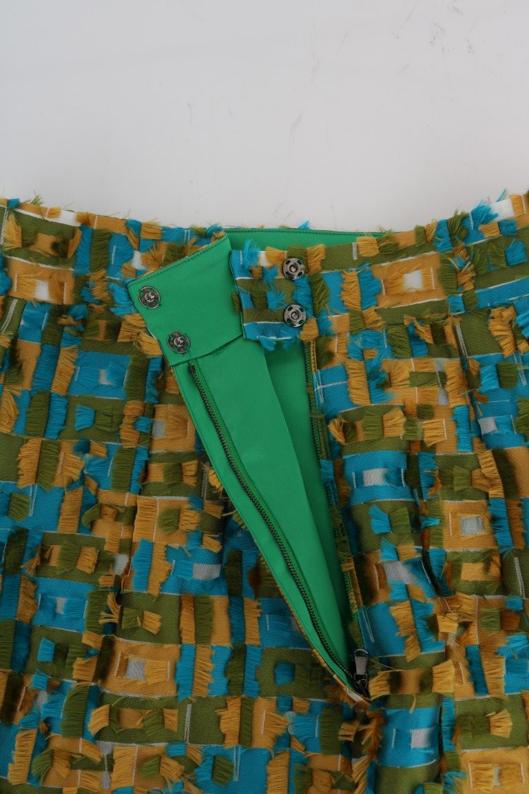 Dolce & Gabbana Multicolor Jacquard Straight Pencil Skirt Dolce & Gabbana