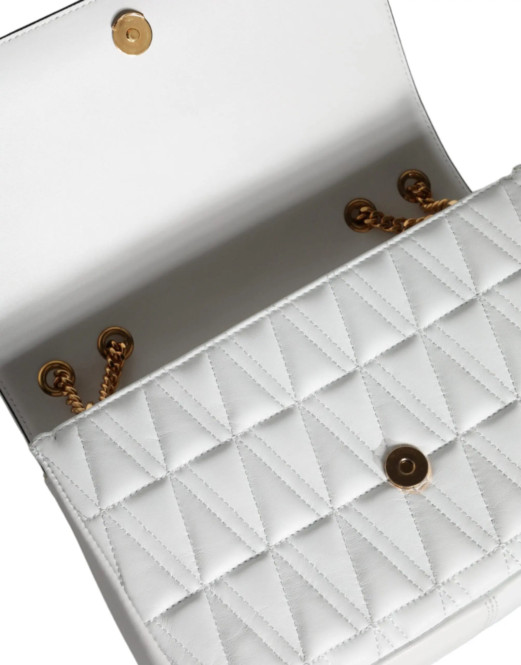 Versace White Mini Nappa Leather Crossbody Shoulder Bag Versace
