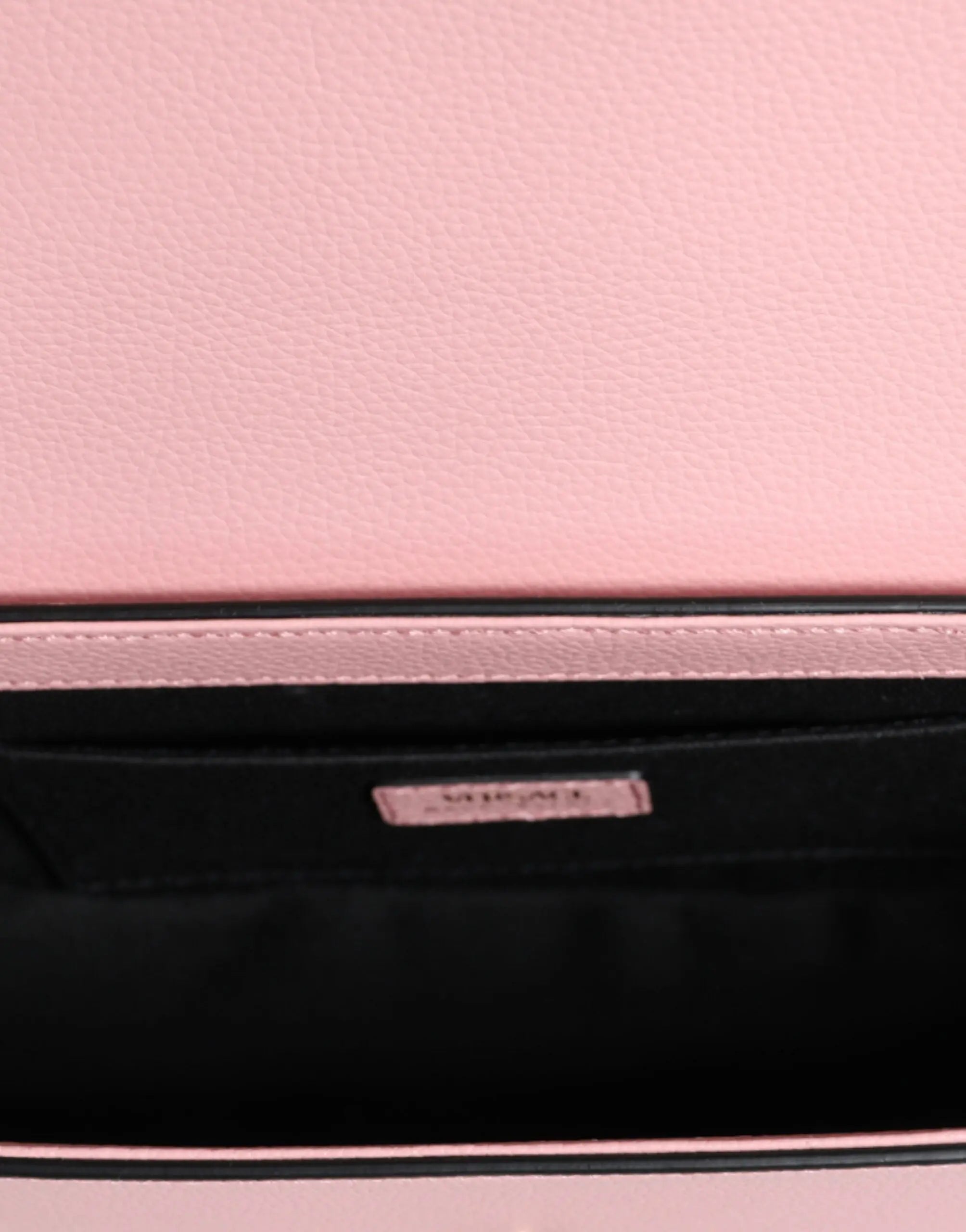 Versace Pink Grainy Calf Leather Logo Crossbody Shoulder Bag Versace