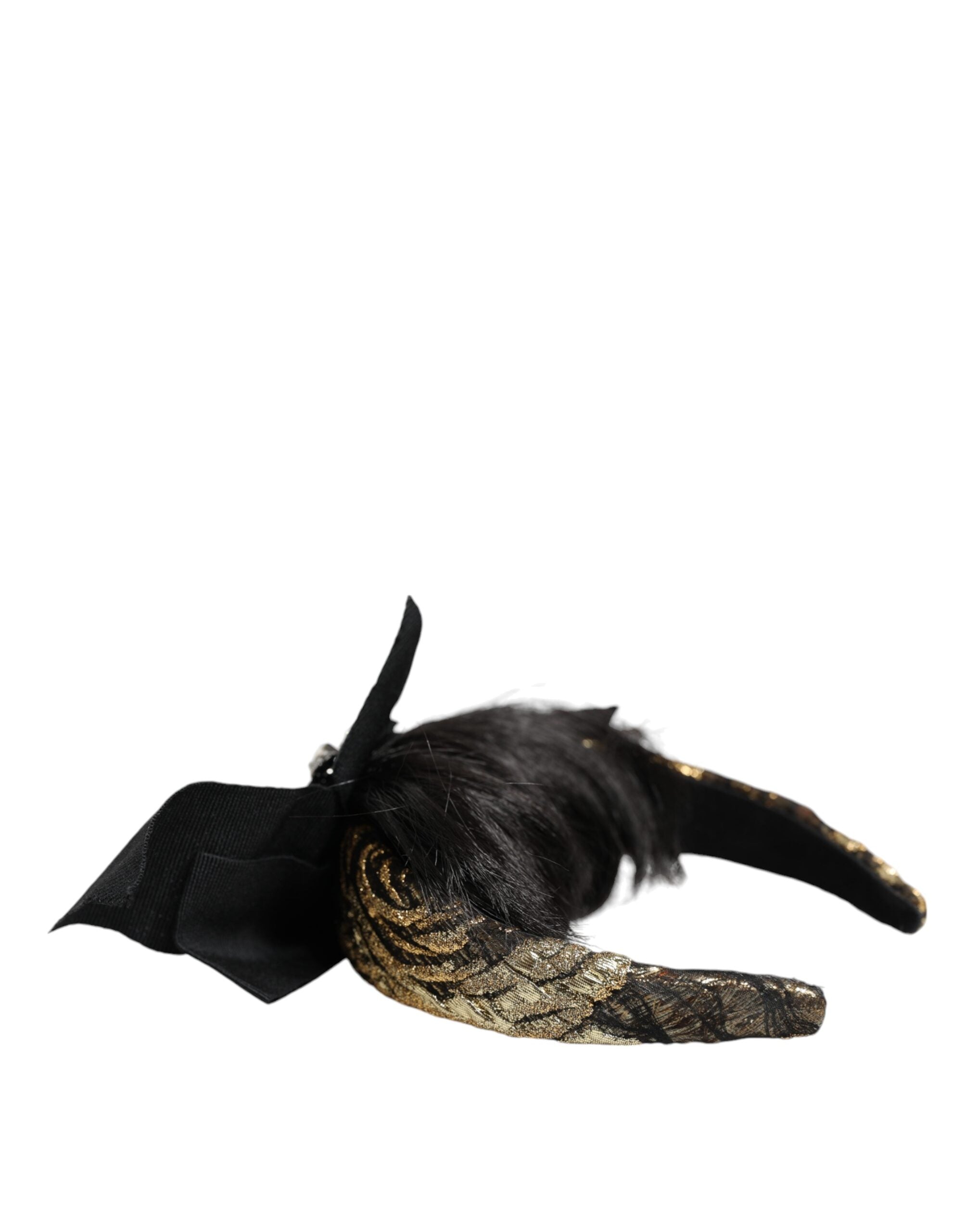 Dolce & Gabbana Black Hair Parrucchiera Crystal Headband Diadem Dolce & Gabbana