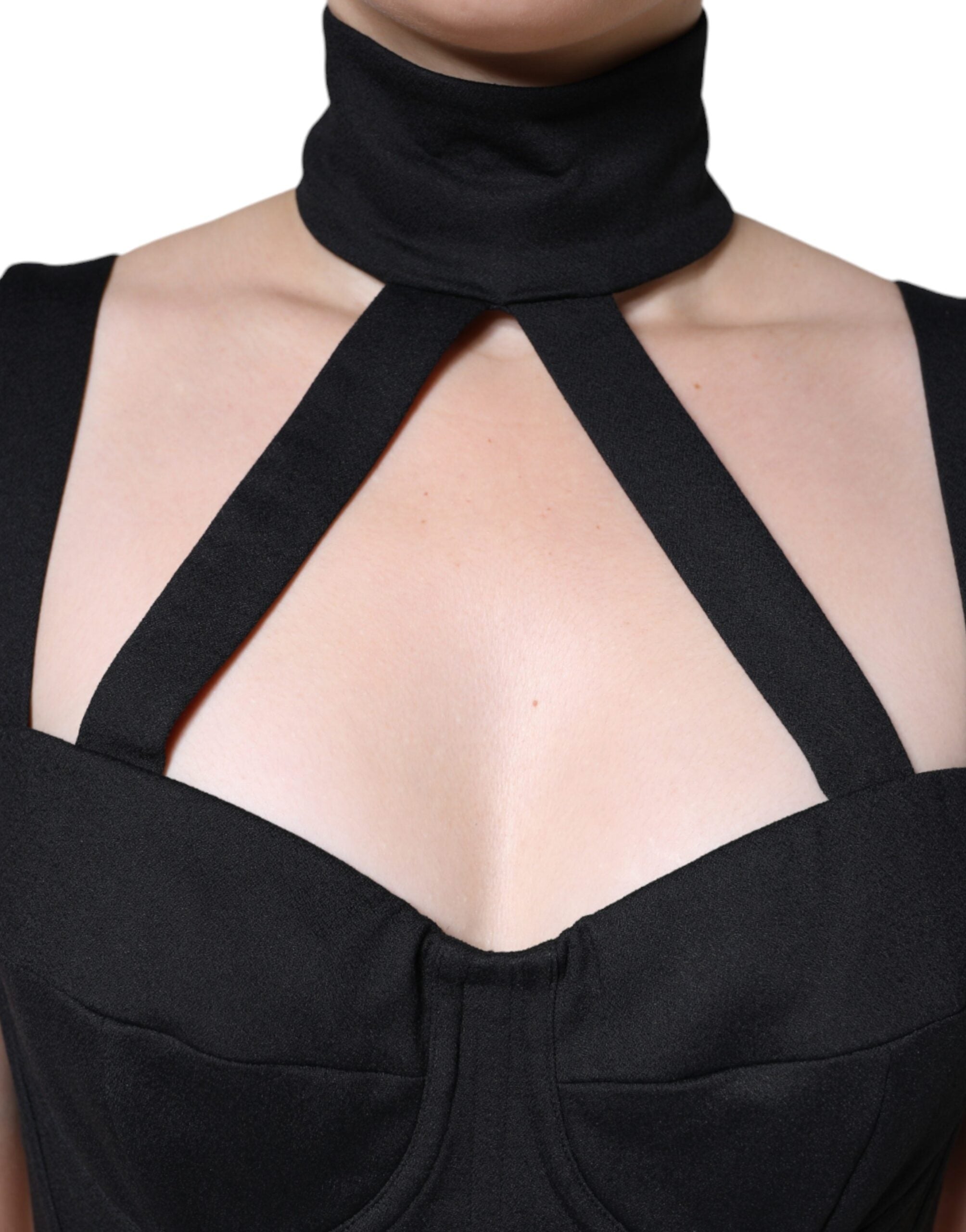 Dolce & Gabbana Black Cut Out Sleeveless Bodycon Mini Dress Dolce & Gabbana