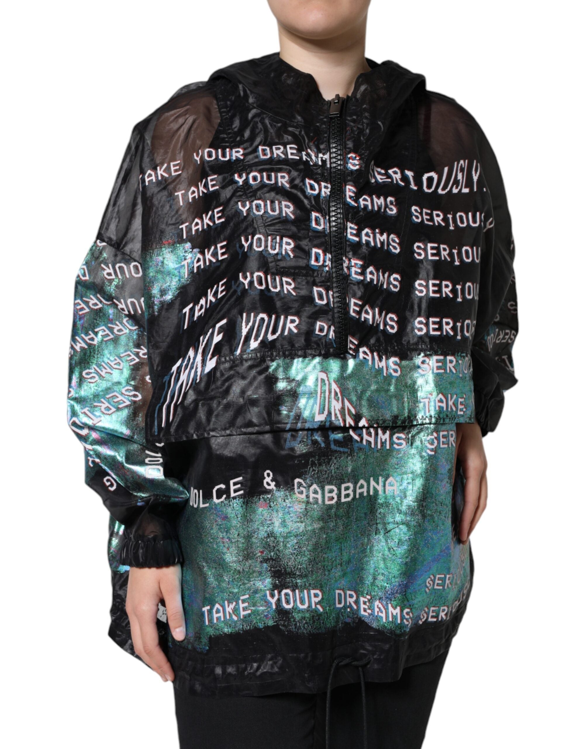 Dolce & Gabbana Multicolor Print Hooded Sweatshirt Sweater Dolce & Gabbana