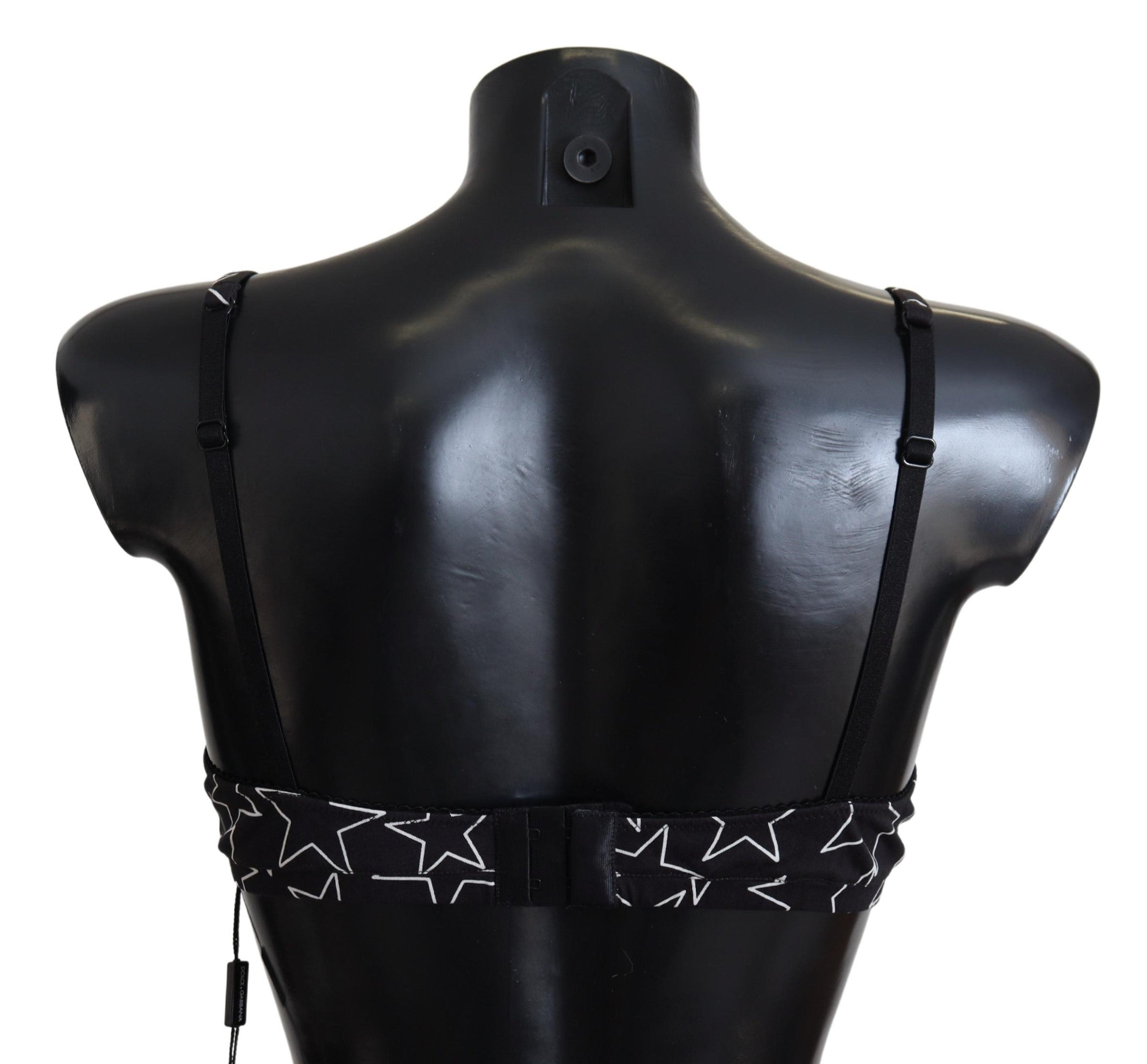 Dolce & Gabbana Black Millennials Star Non Wire Cotton Bra Underwear Dolce & Gabbana