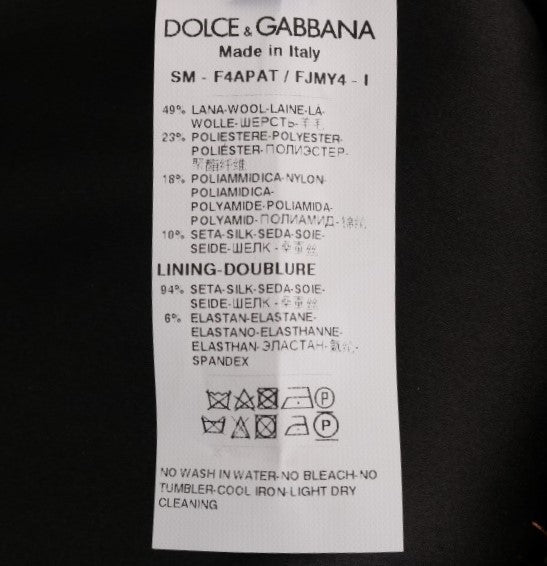 Dolce & Gabbana Gold Black Short Mini Skirt Dolce & Gabbana