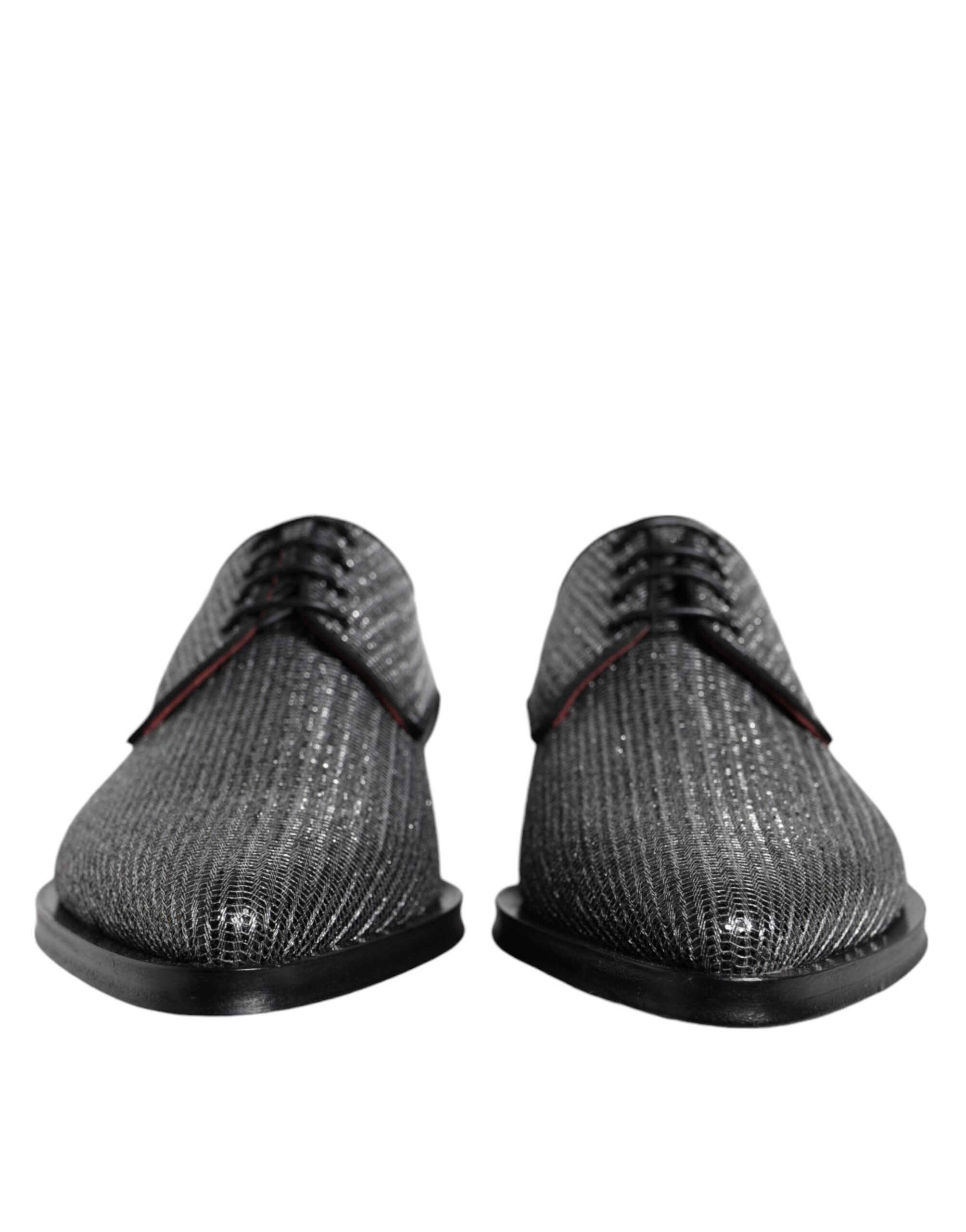 Dolce & Gabbana Silver Polyurethane Derby Formal Dress Shoes Dolce & Gabbana