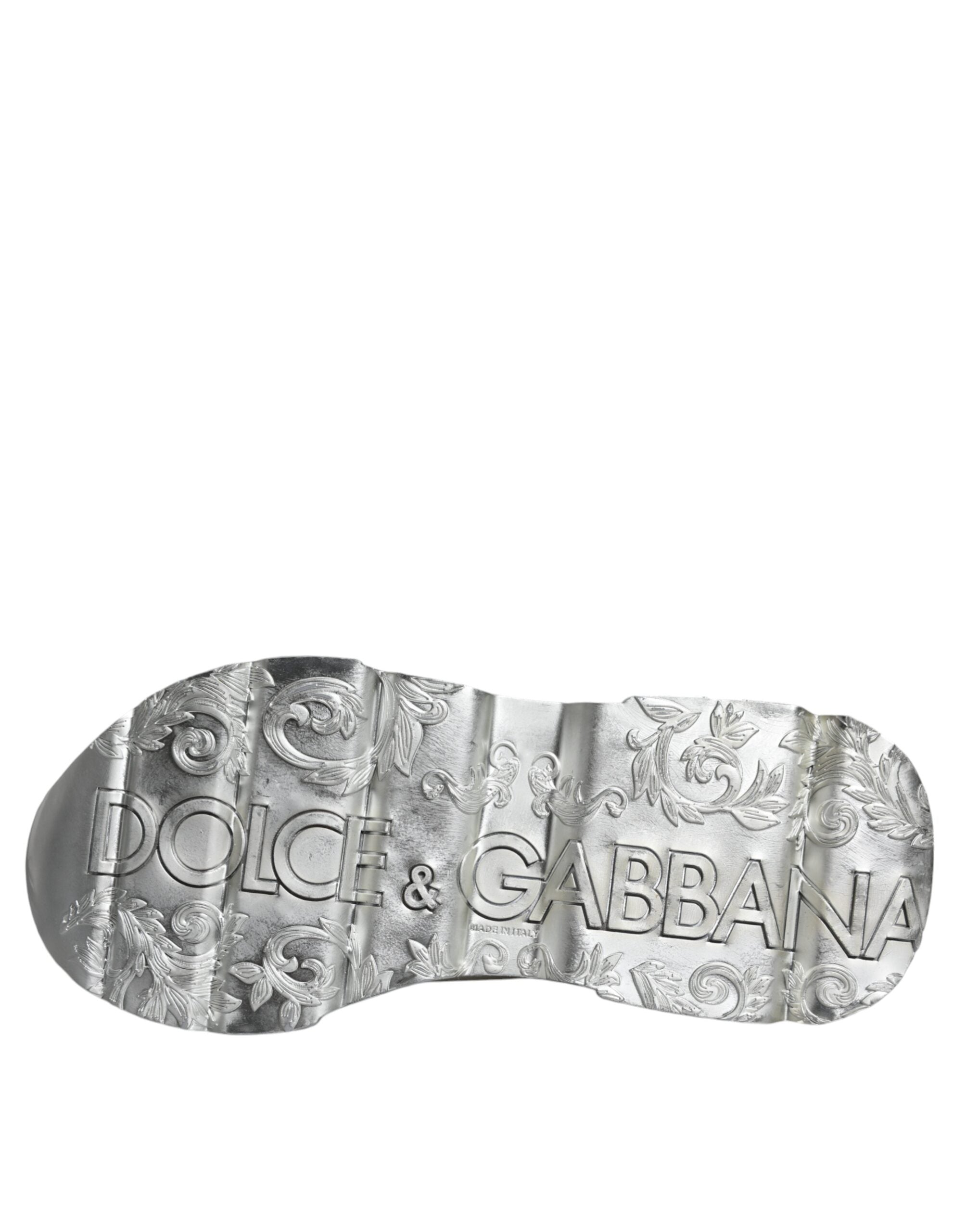 Dolce & Gabbana White Silver Daymaster Low Top Sneakers Shoes Dolce & Gabbana
