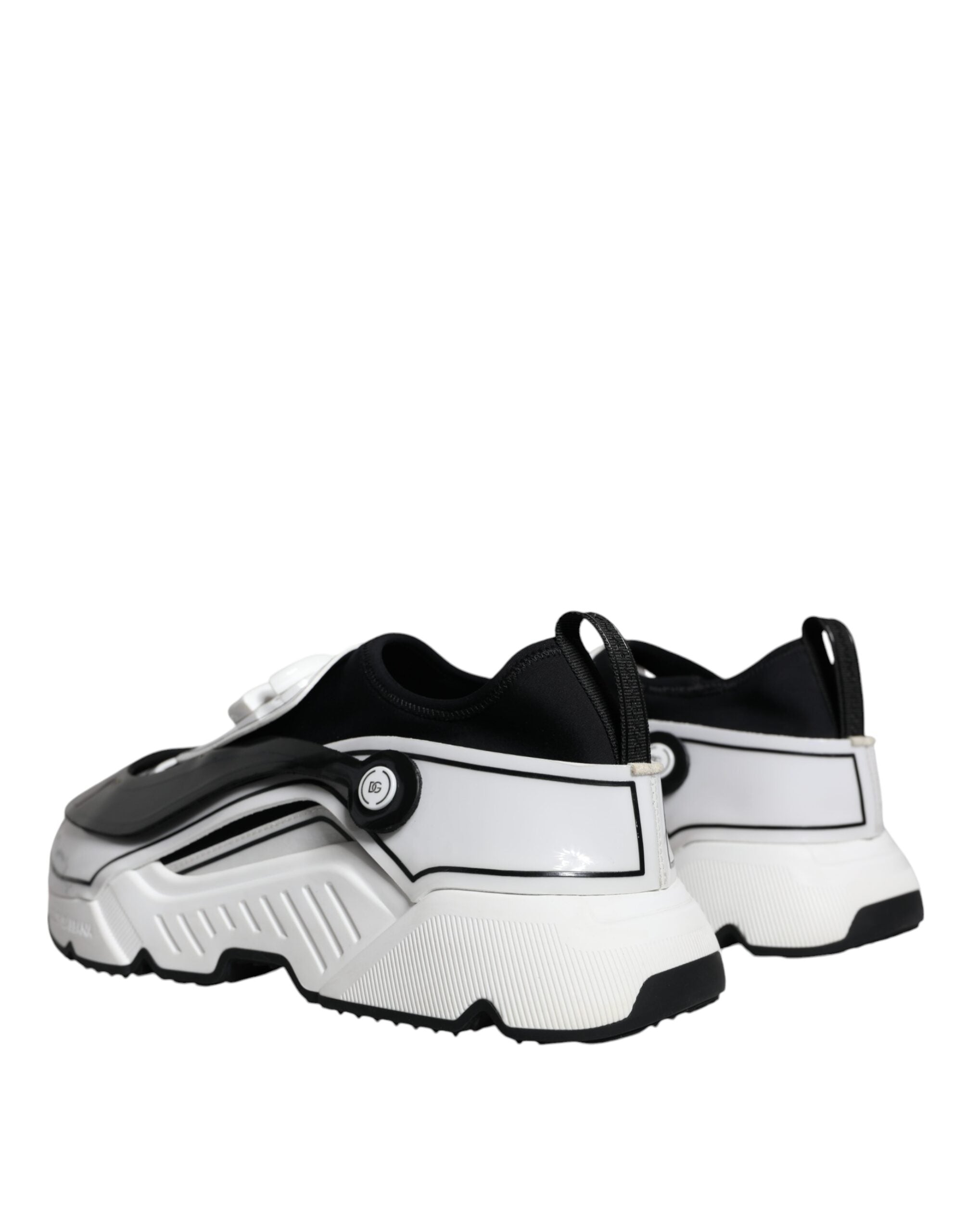 Dolce & Gabbana White Black Logo Plaque Daymaster Sneakers Shoes Dolce & Gabbana