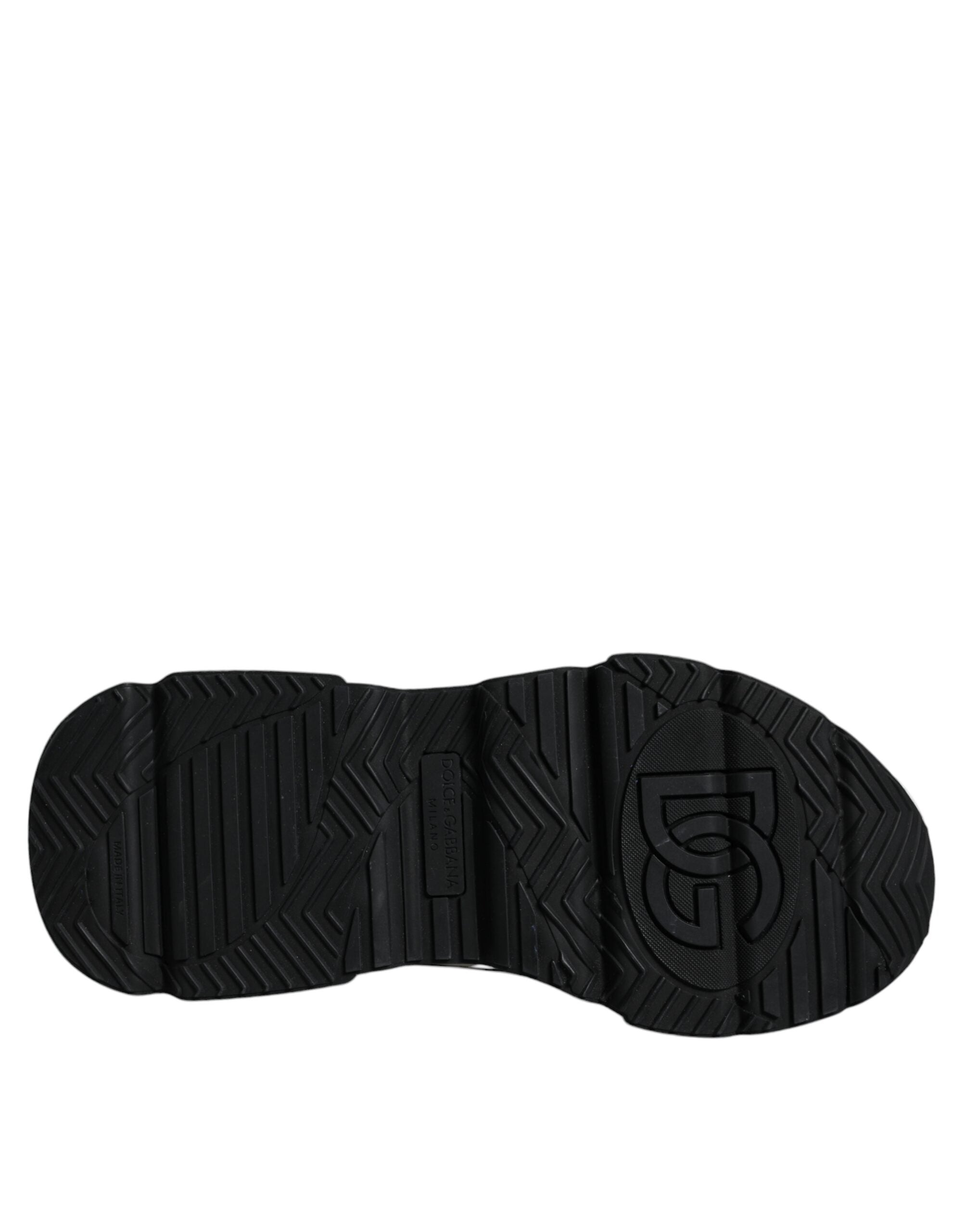 Dolce & Gabbana White Black Logo Plaque Daymaster Sneakers Shoes Dolce & Gabbana