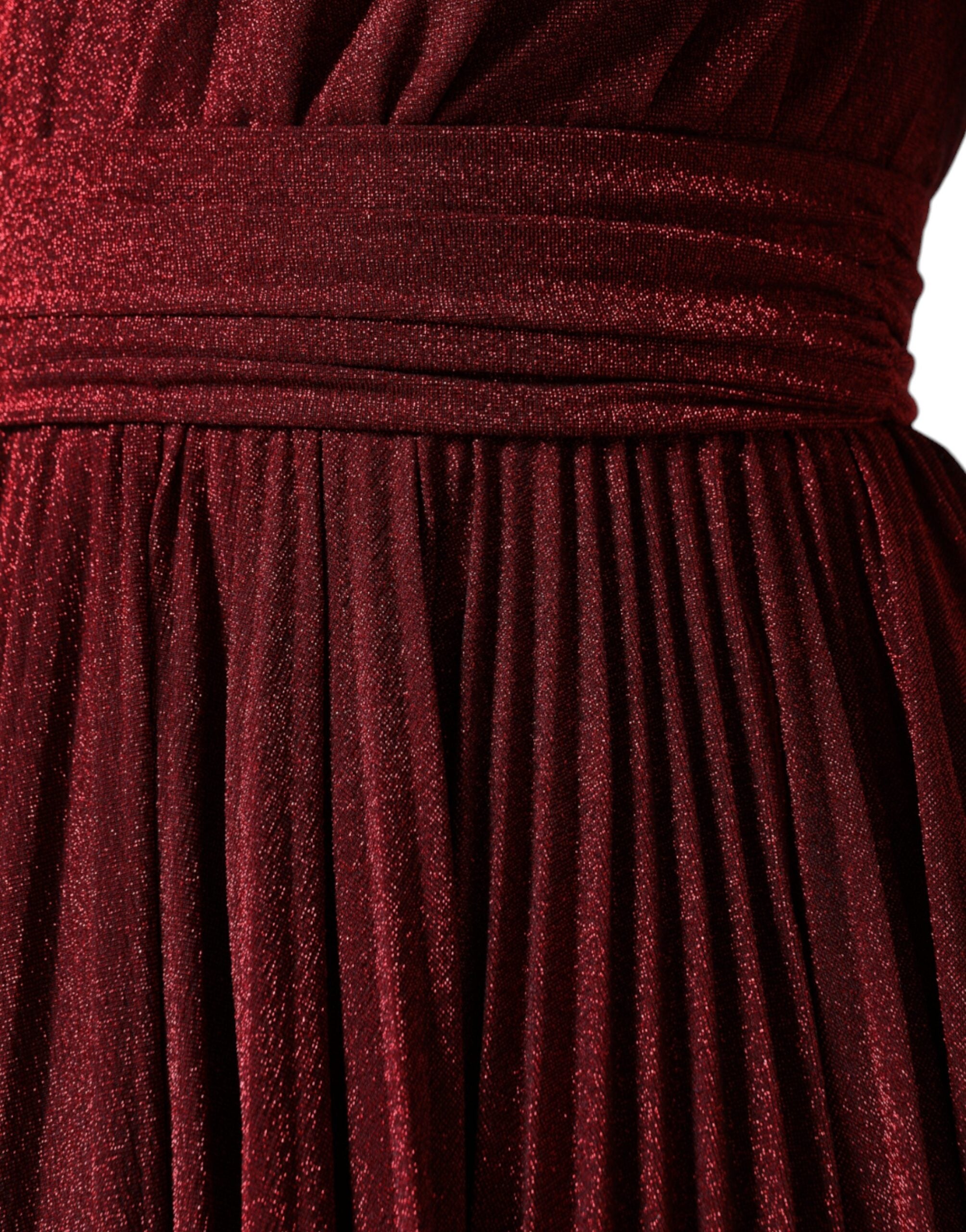 Dolce & Gabbana Red One Shoulder Pleated A-line Mini Dress Dolce & Gabbana