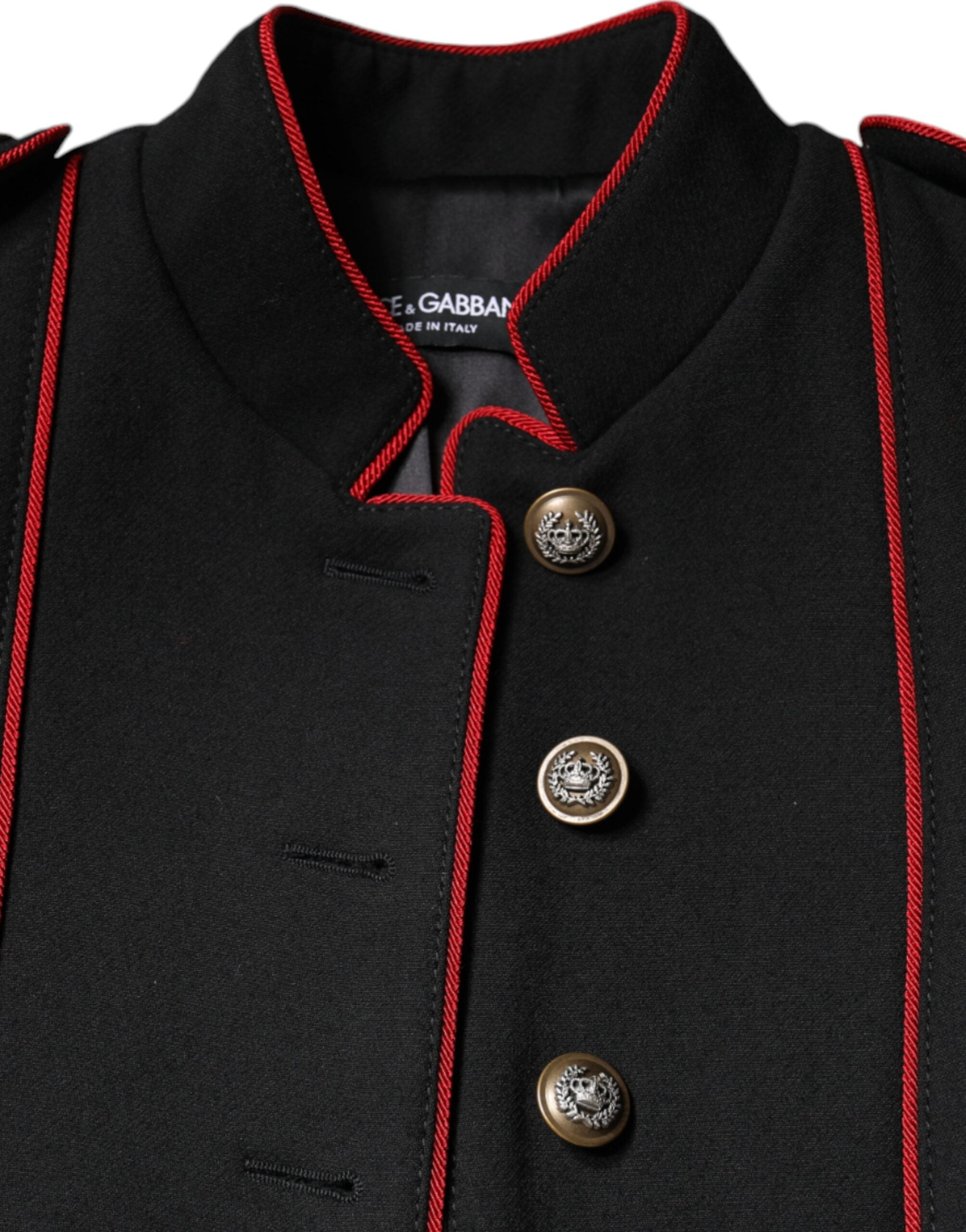 Dolce & Gabbana Black Single Breasted Trench Coat Jacket Dolce & Gabbana
