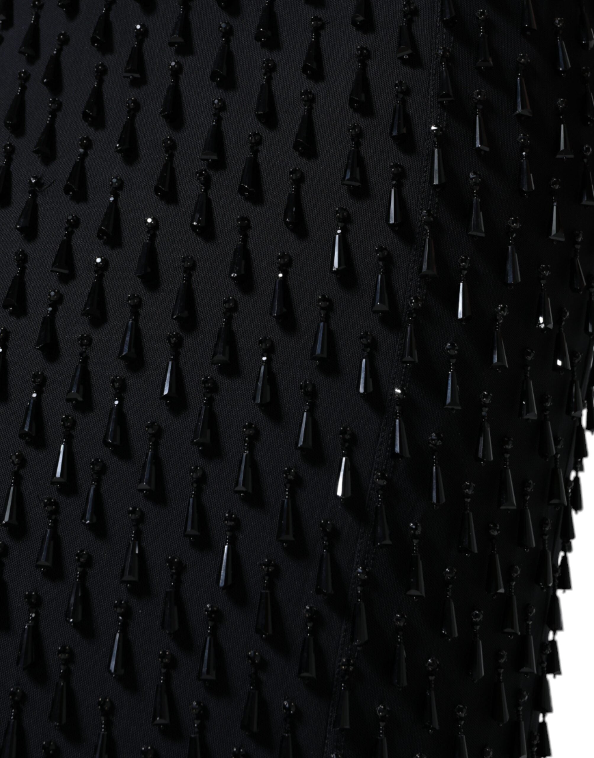 Dolce & Gabbana Black Embellished Pencil Cut Midi Skirt Dolce & Gabbana
