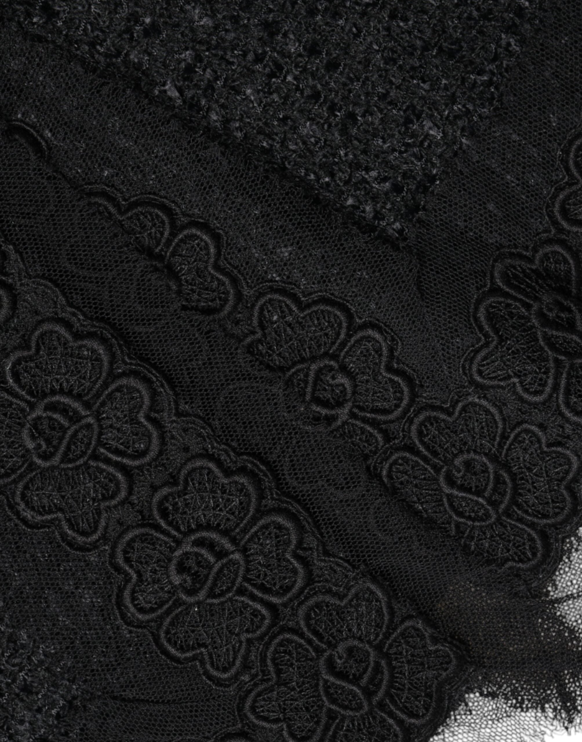 Dolce & Gabbana Black Virgin Wool Pencil Cut Midi Skirt Dolce & Gabbana