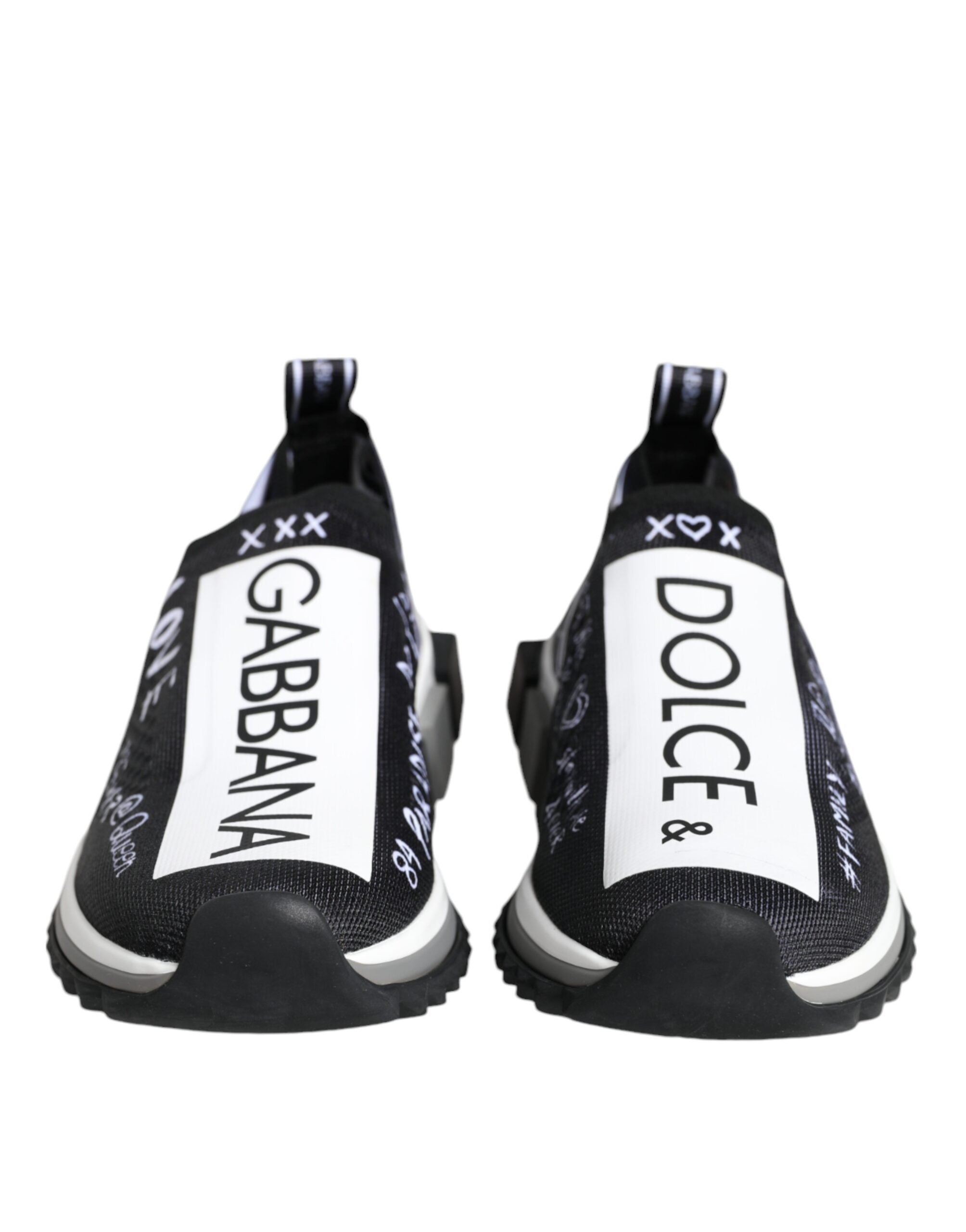 Dolce & Gabbana Black White Sorrento Low Top Sneakers Shoes Dolce & Gabbana