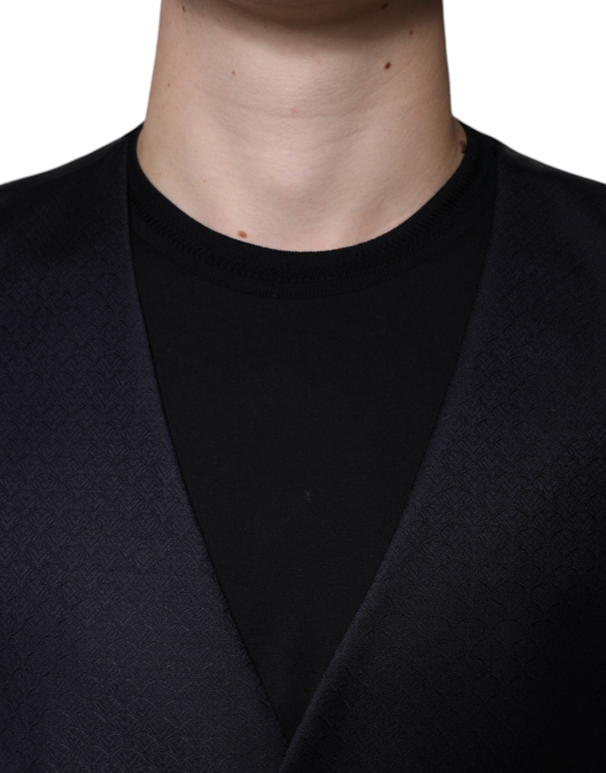 Dolce & Gabbana Black Wool Waistcoat Dress Formal Vest Dolce & Gabbana