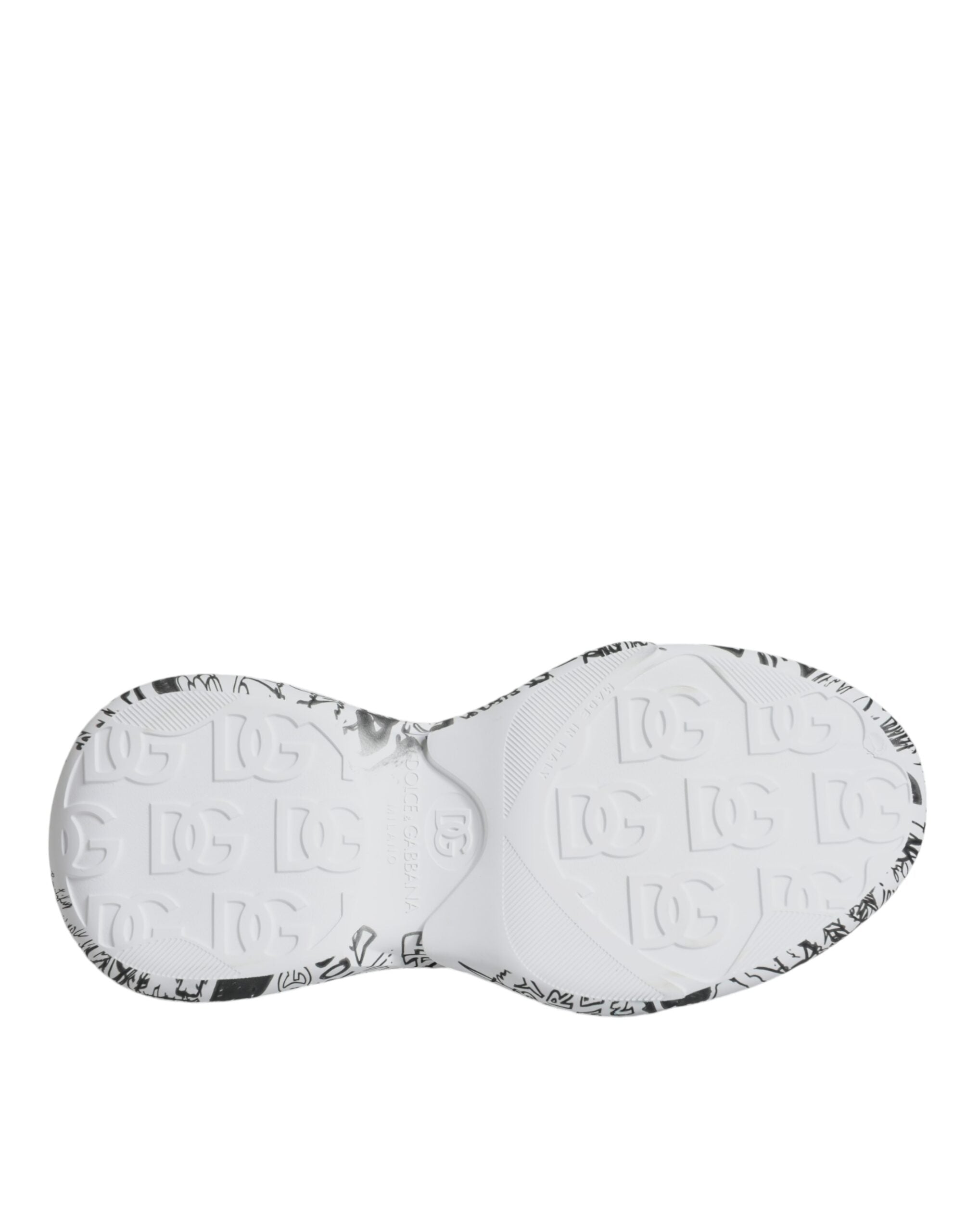 Dolce & Gabbana White Black Graffiti Daymaster Sneakers Shoes Dolce & Gabbana