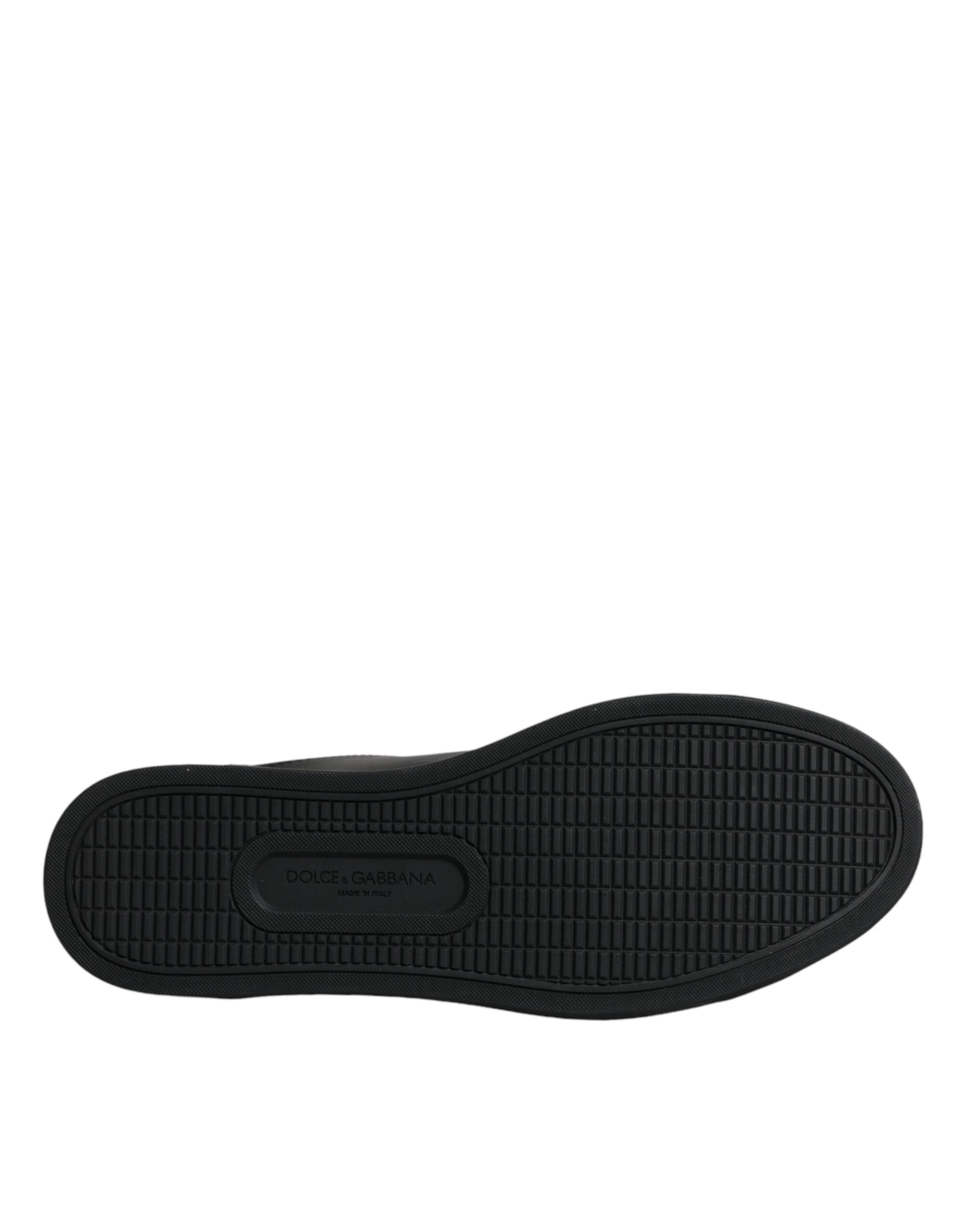 Dolce & Gabbana Black London Sacred Heart Men Sneakers Shoes Dolce & Gabbana