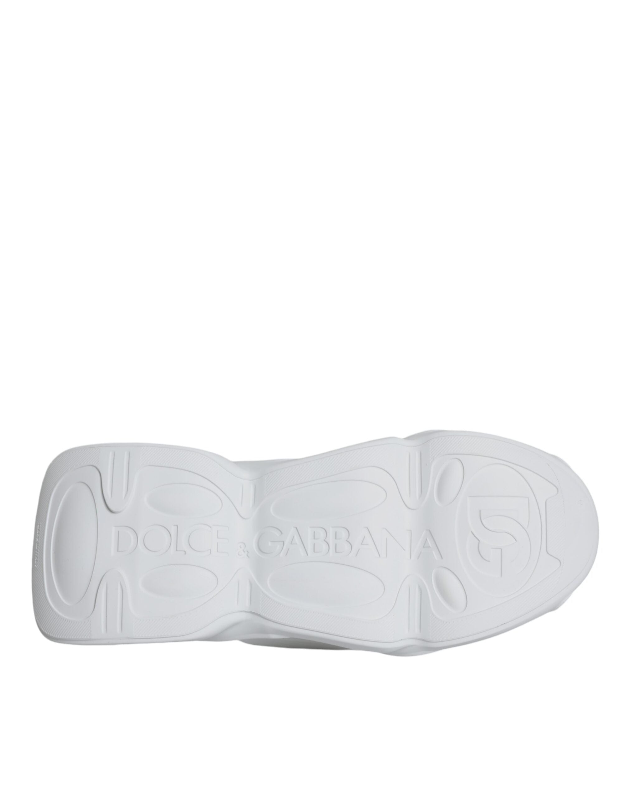 Dolce & Gabbana White Padded Fabric Low Top Sneakers Shoes Dolce & Gabbana