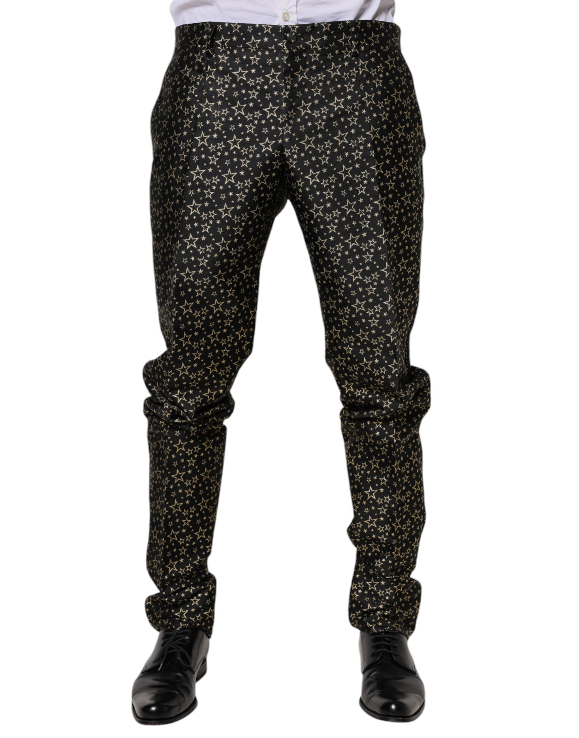 Dolce & Gabbana Black Stars Jacquard SICILIA 2 Piece Suit Dolce & Gabbana