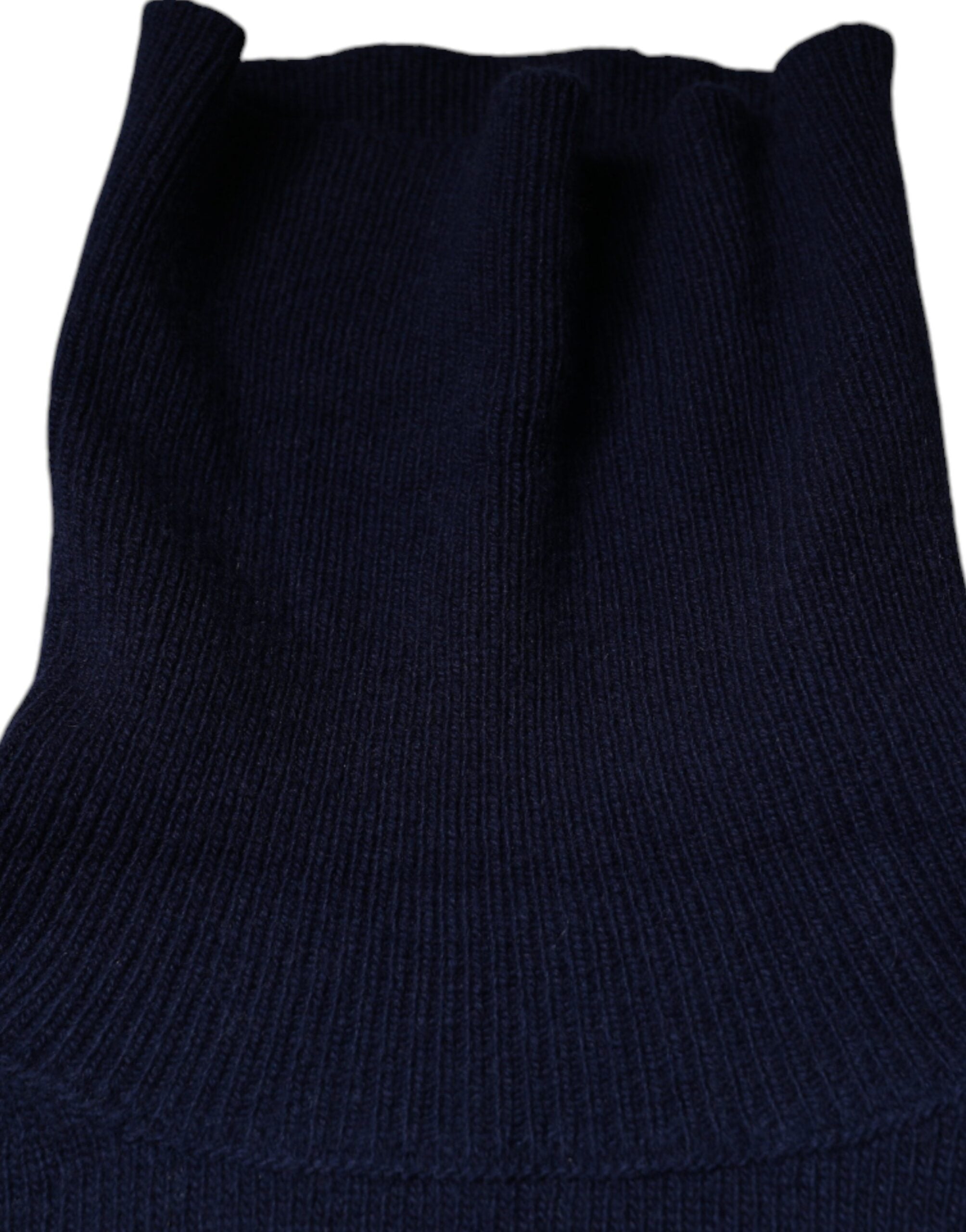 Dolce & Gabbana Blue Wool Knit Turtleneck Pullover Sweater Dolce & Gabbana