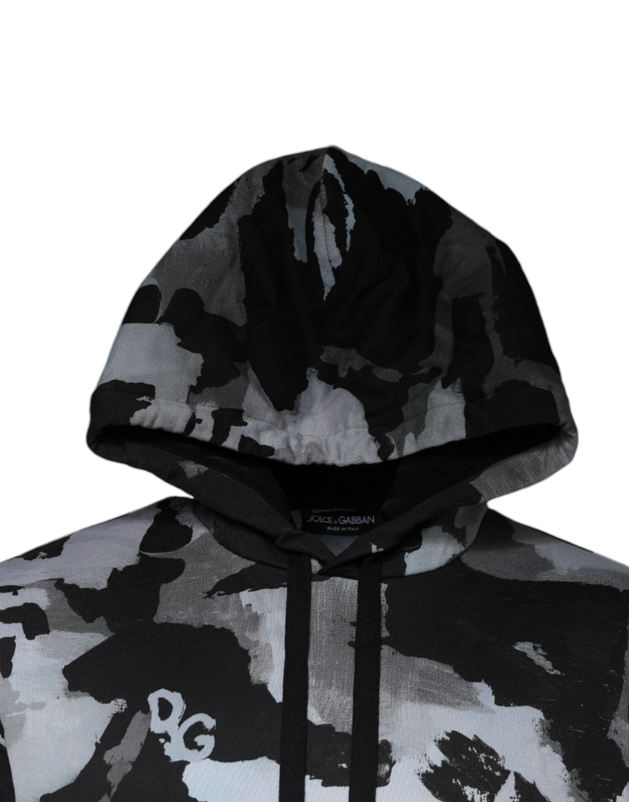 Dolce & Gabbana Multicolor Camouflage Men Hooded Sweater (Copy) Dolce & Gabbana