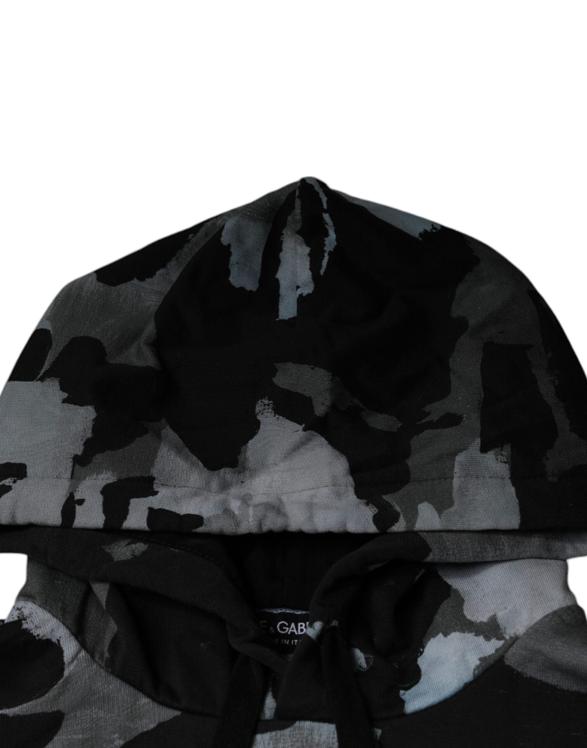 Dolce & Gabbana Multicolor Camouflage Men Hooded Sweater (Copy) Dolce & Gabbana