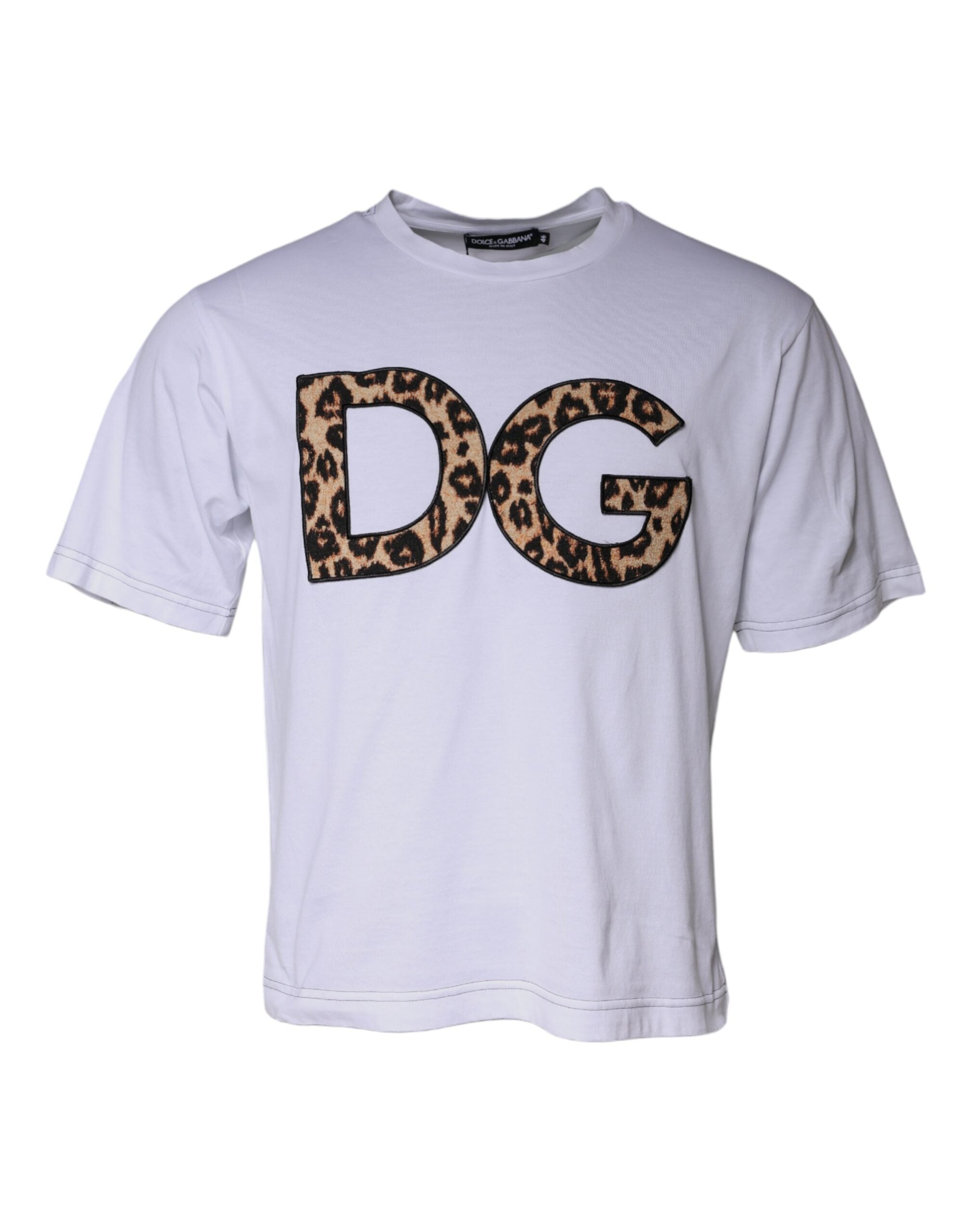 Dolce & Gabbana White DG Logo Cotton Shorts Sleeves T-shirt Dolce & Gabbana
