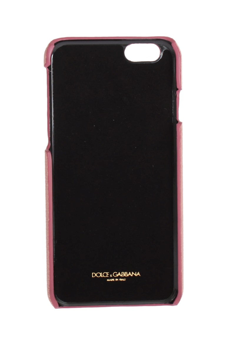 Dolce & Gabbana Pink Leather Heart Phone Cover Dolce & Gabbana