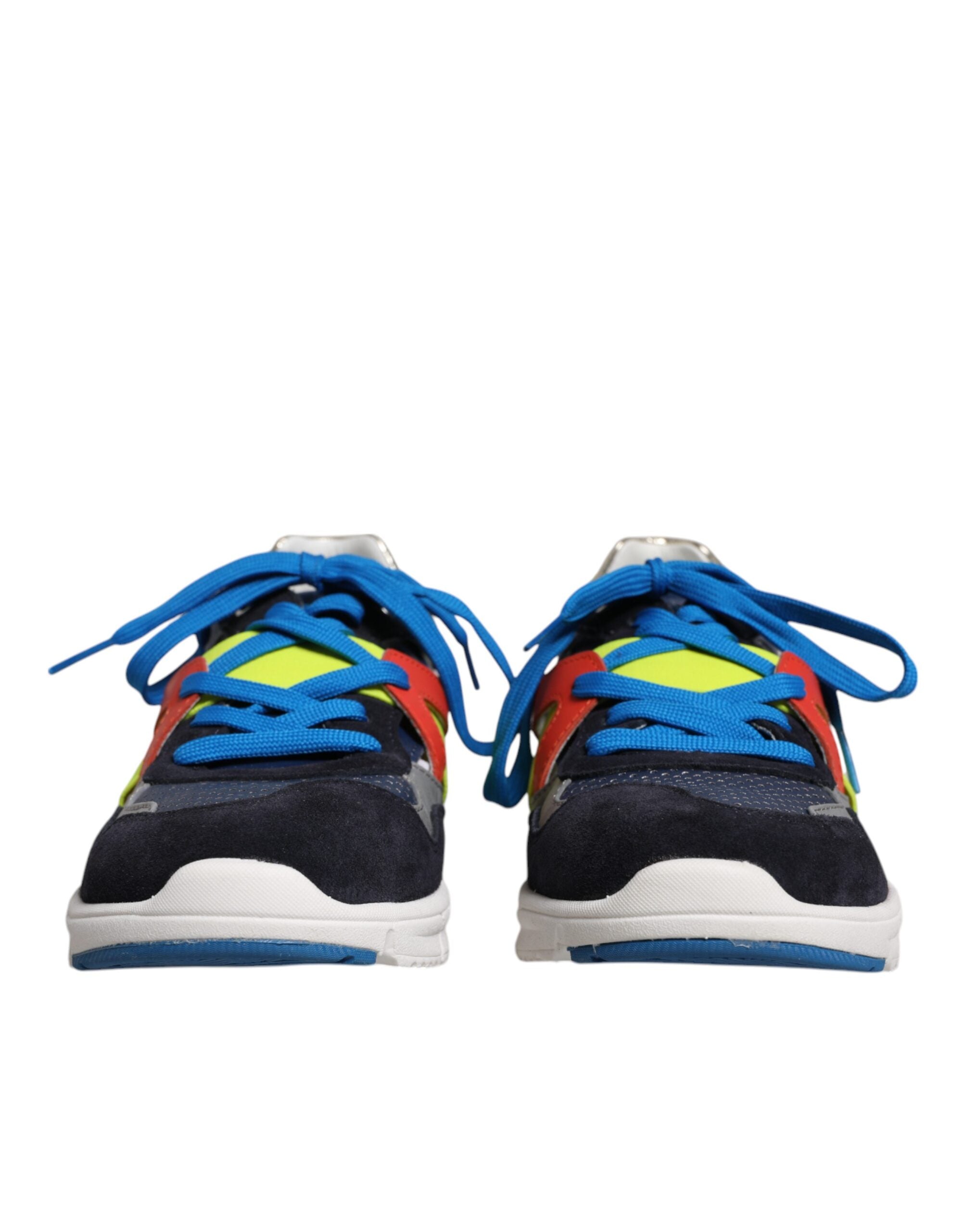 Dolce & Gabbana Multicolor Leather Suede Low Top Sneakers Shoes Dolce & Gabbana