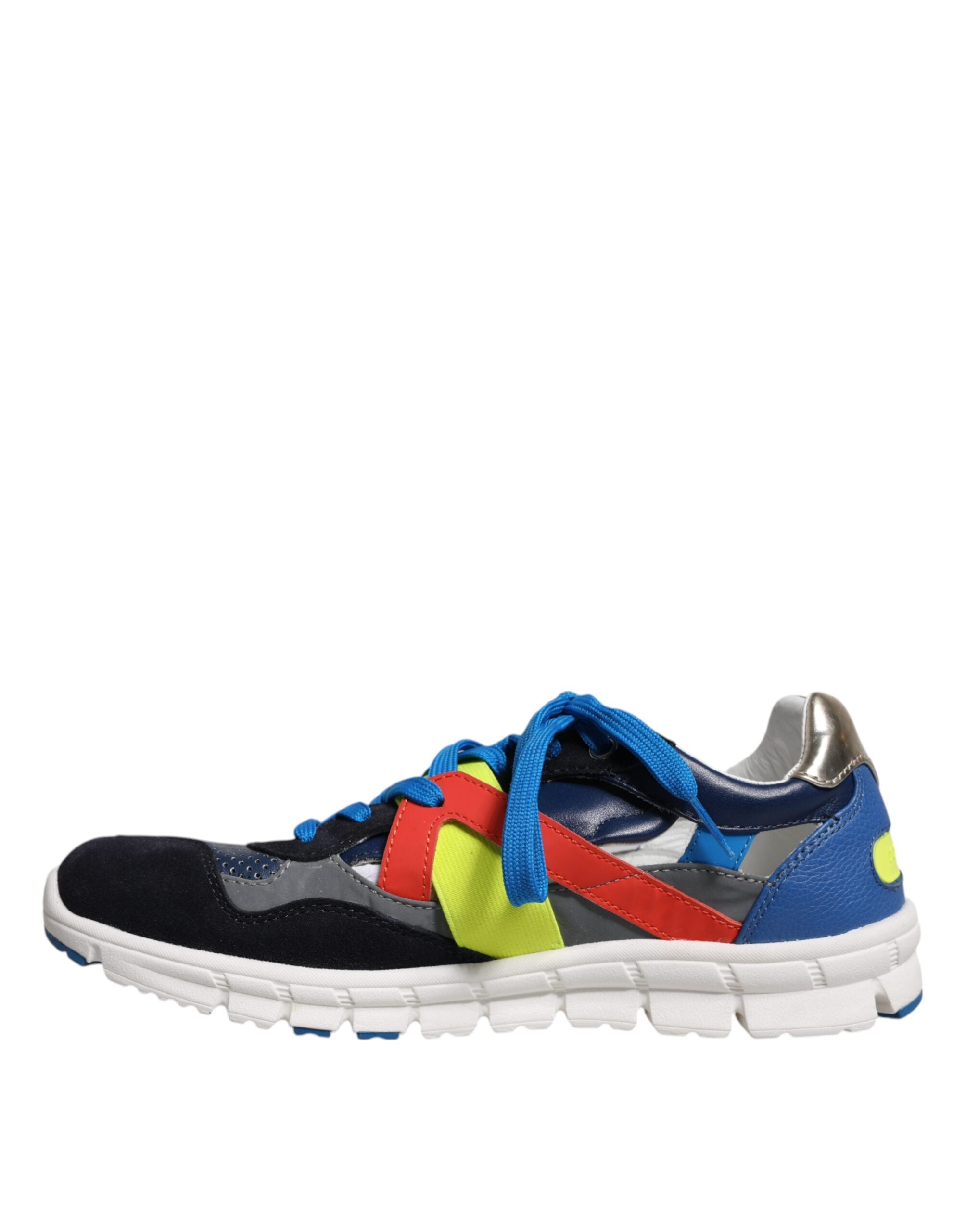 Dolce & Gabbana Multicolor Leather Suede Low Top Sneakers Shoes Dolce & Gabbana