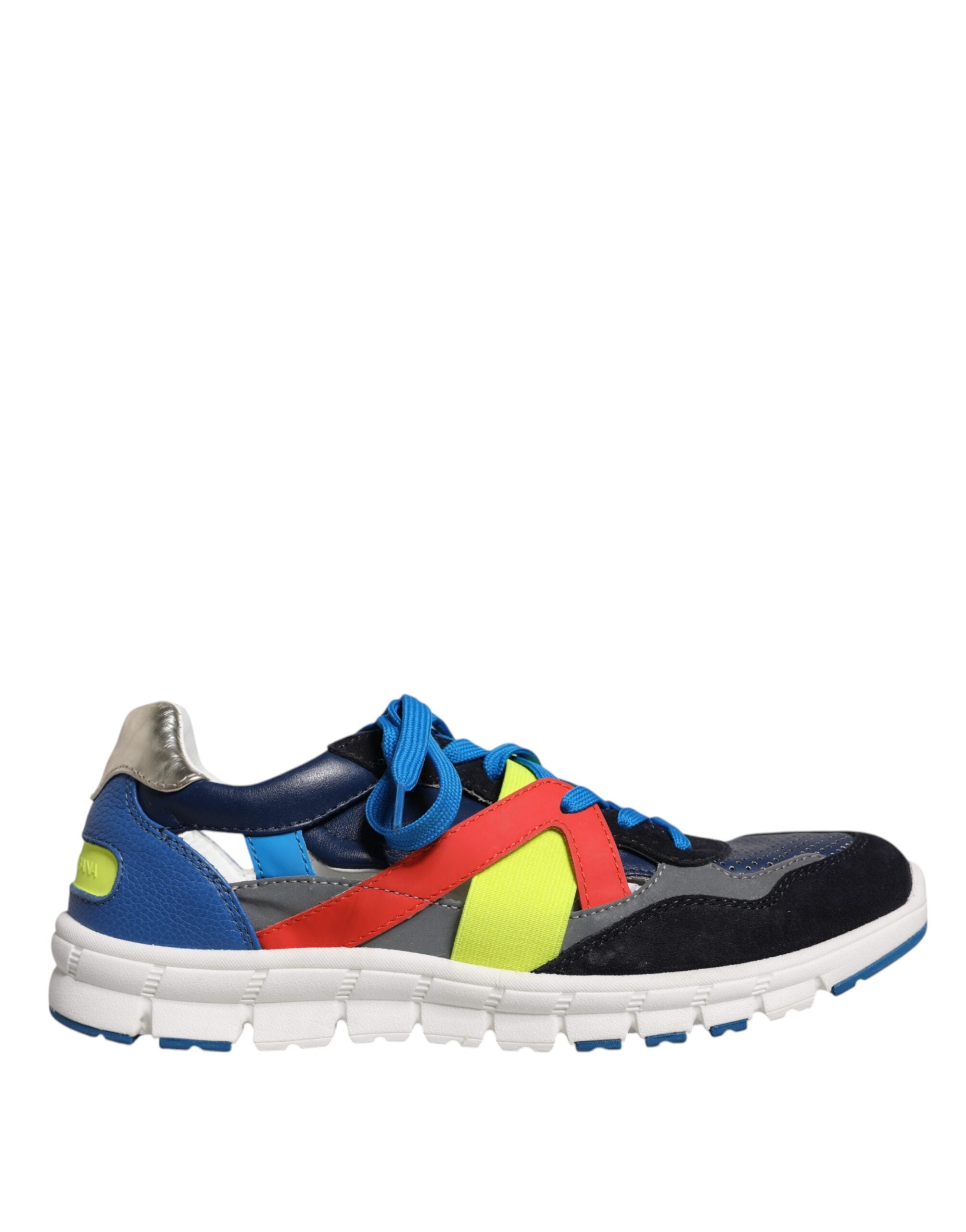 Dolce & Gabbana Multicolor Leather Suede Low Top Sneakers Shoes Dolce & Gabbana