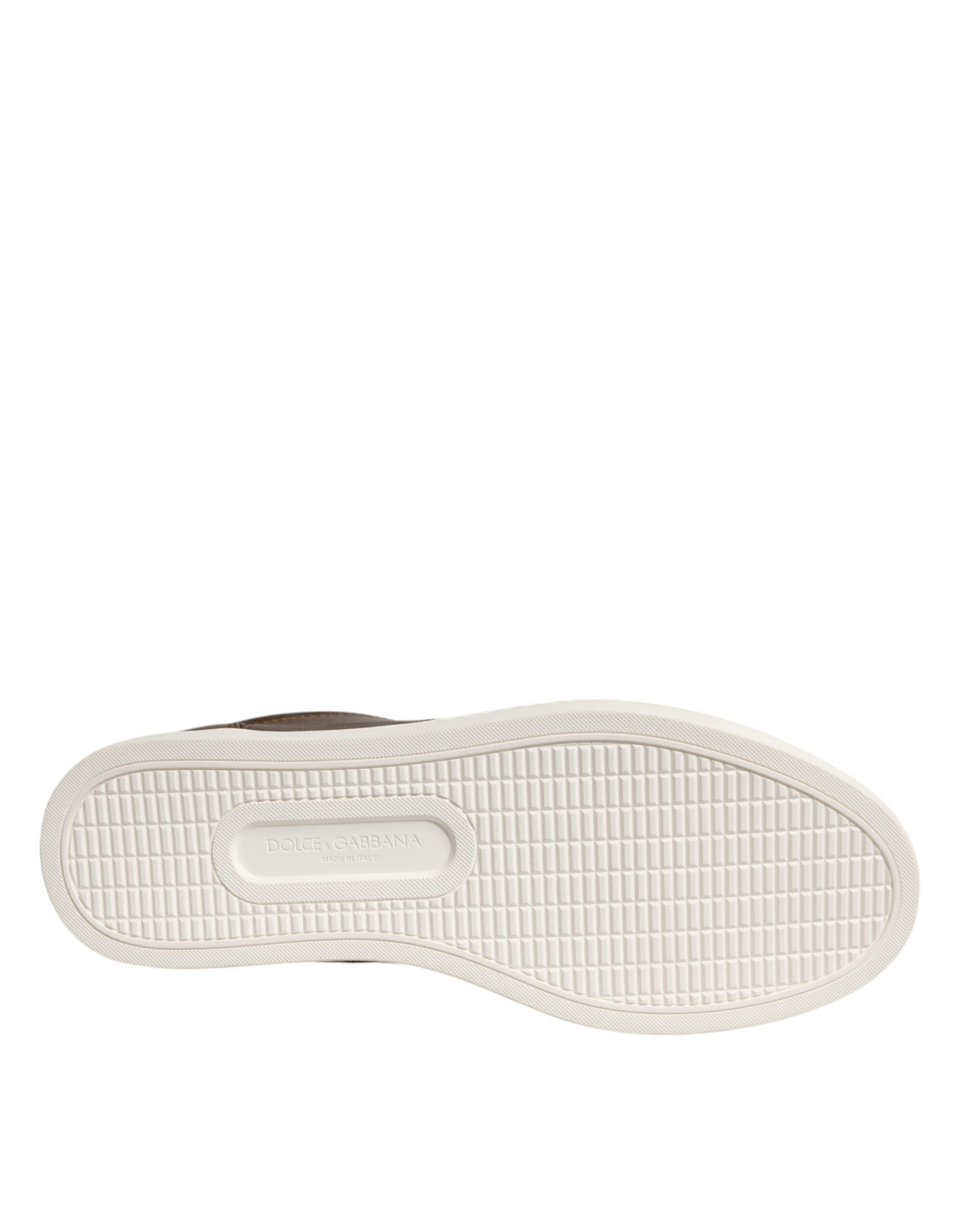 Dolce & Gabbana Gold Leather Logo London Men Sneaker Shoes Dolce & Gabbana