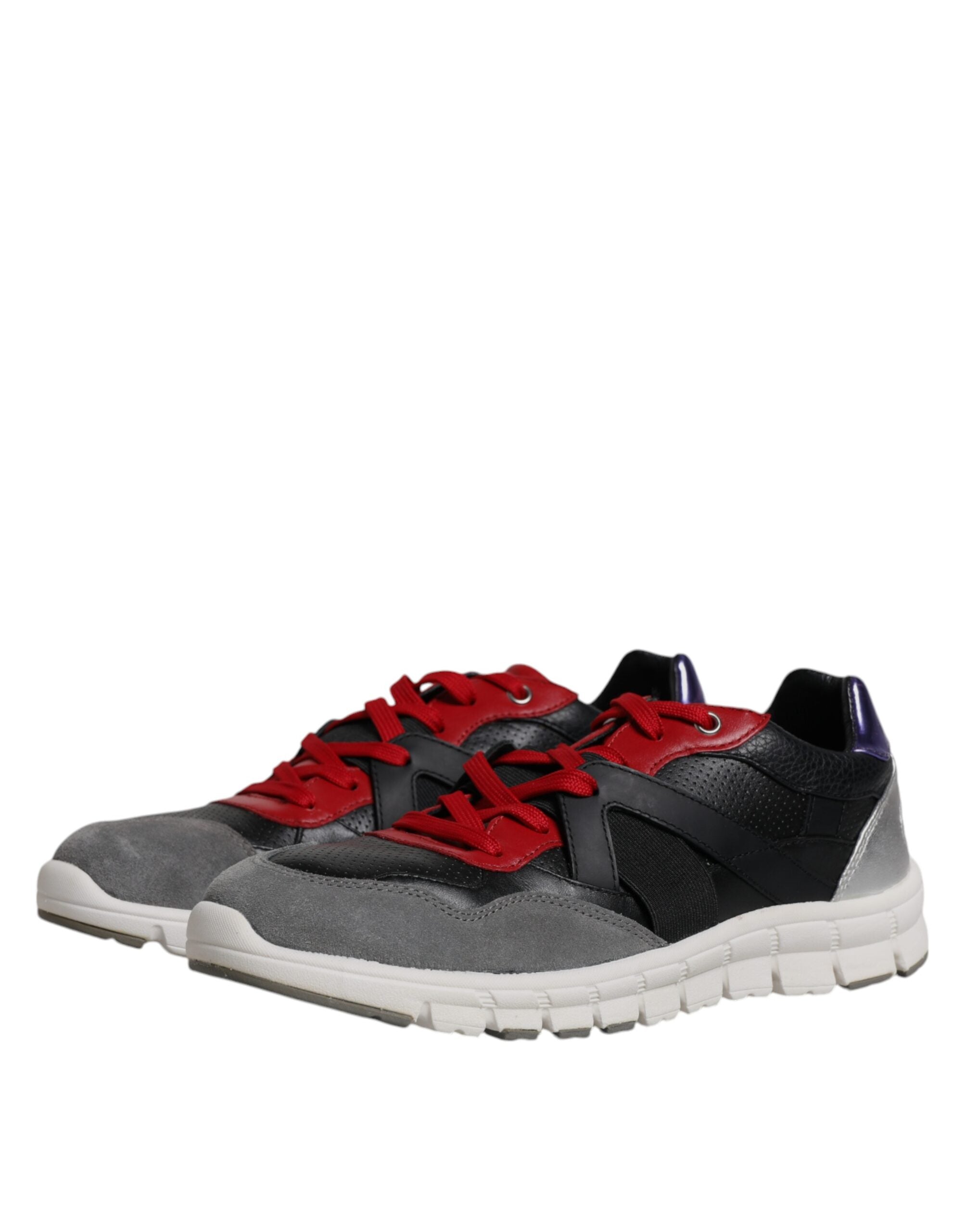 Dolce & Gabbana Multicolor Leather Suede Low Top Sneakers Shoes Dolce & Gabbana