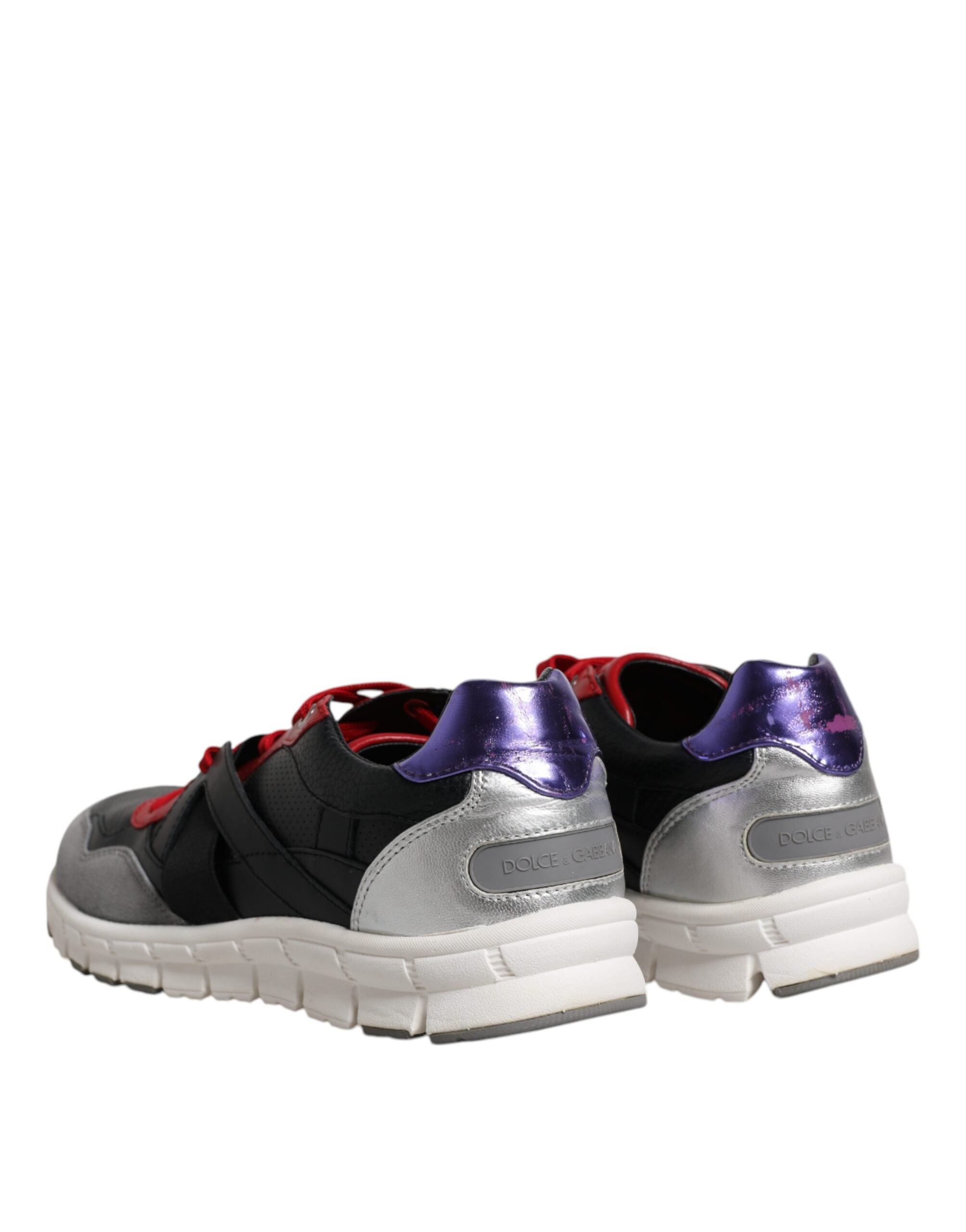 Dolce & Gabbana Multicolor Leather Suede Low Top Sneakers Shoes Dolce & Gabbana