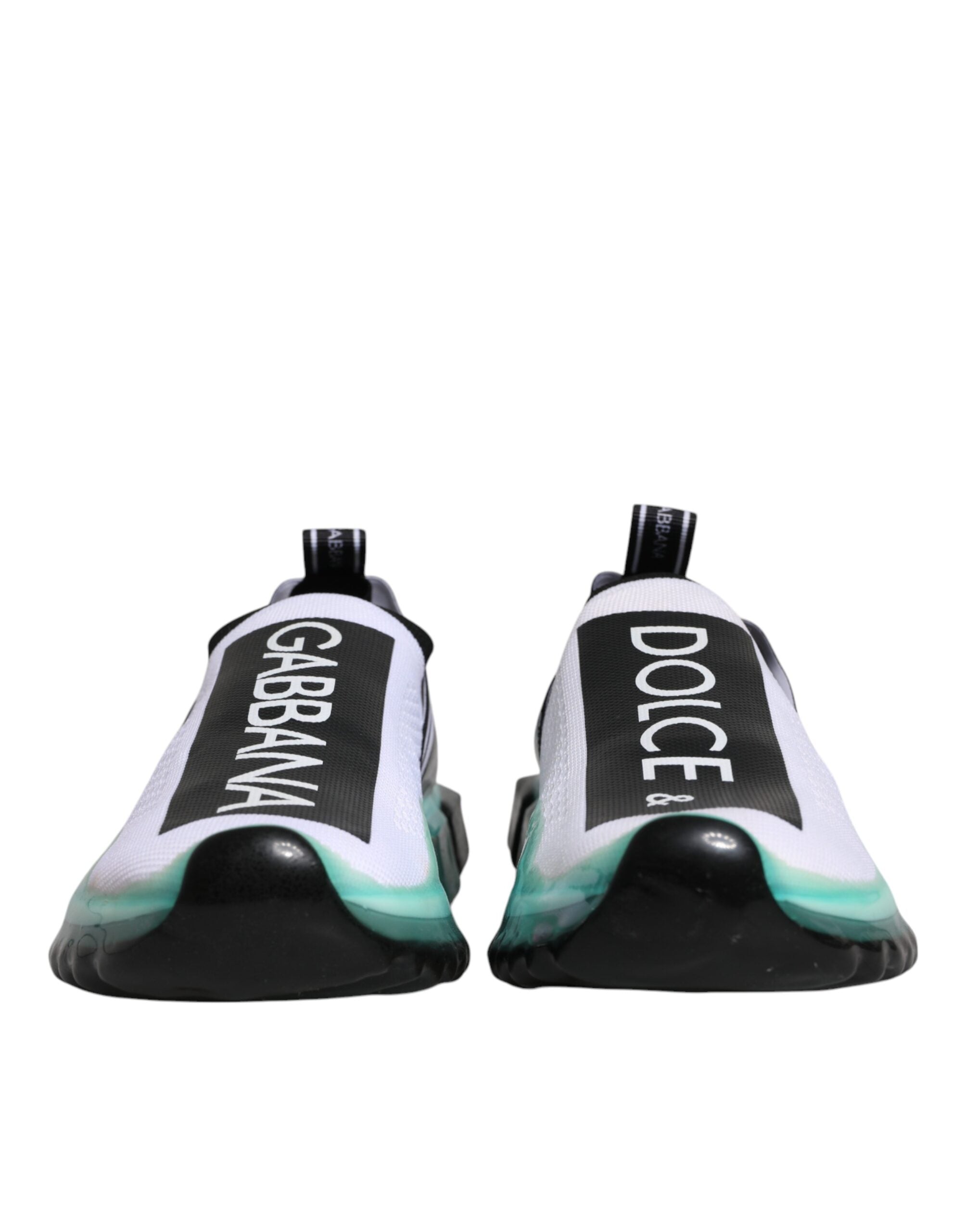 Dolce & Gabbana White Blue Sorrento Slip On Sneakers Shoes Dolce & Gabbana