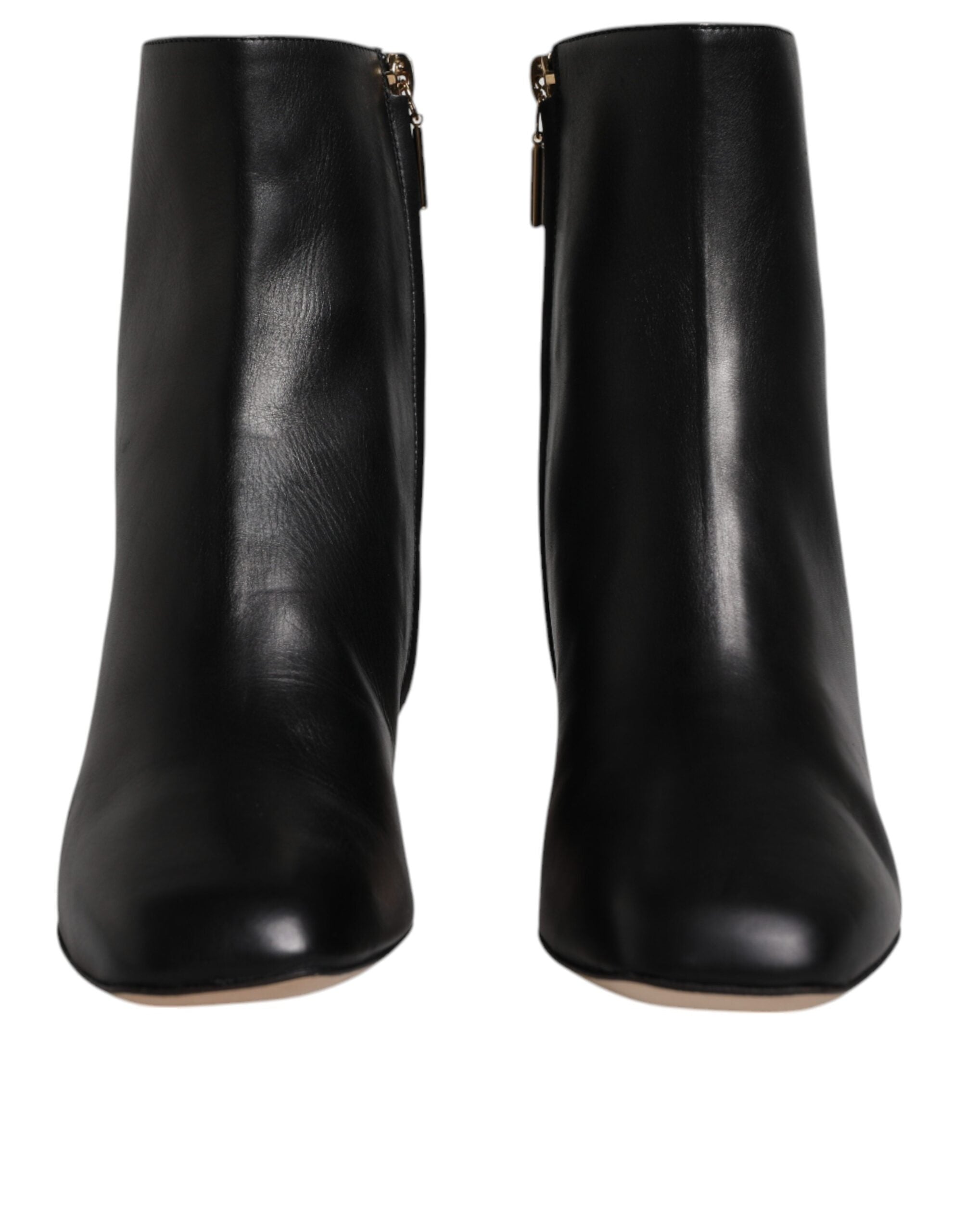 Dolce & Gabbana Black Jackie Leather Mid Calf Boots Shoes Dolce & Gabbana