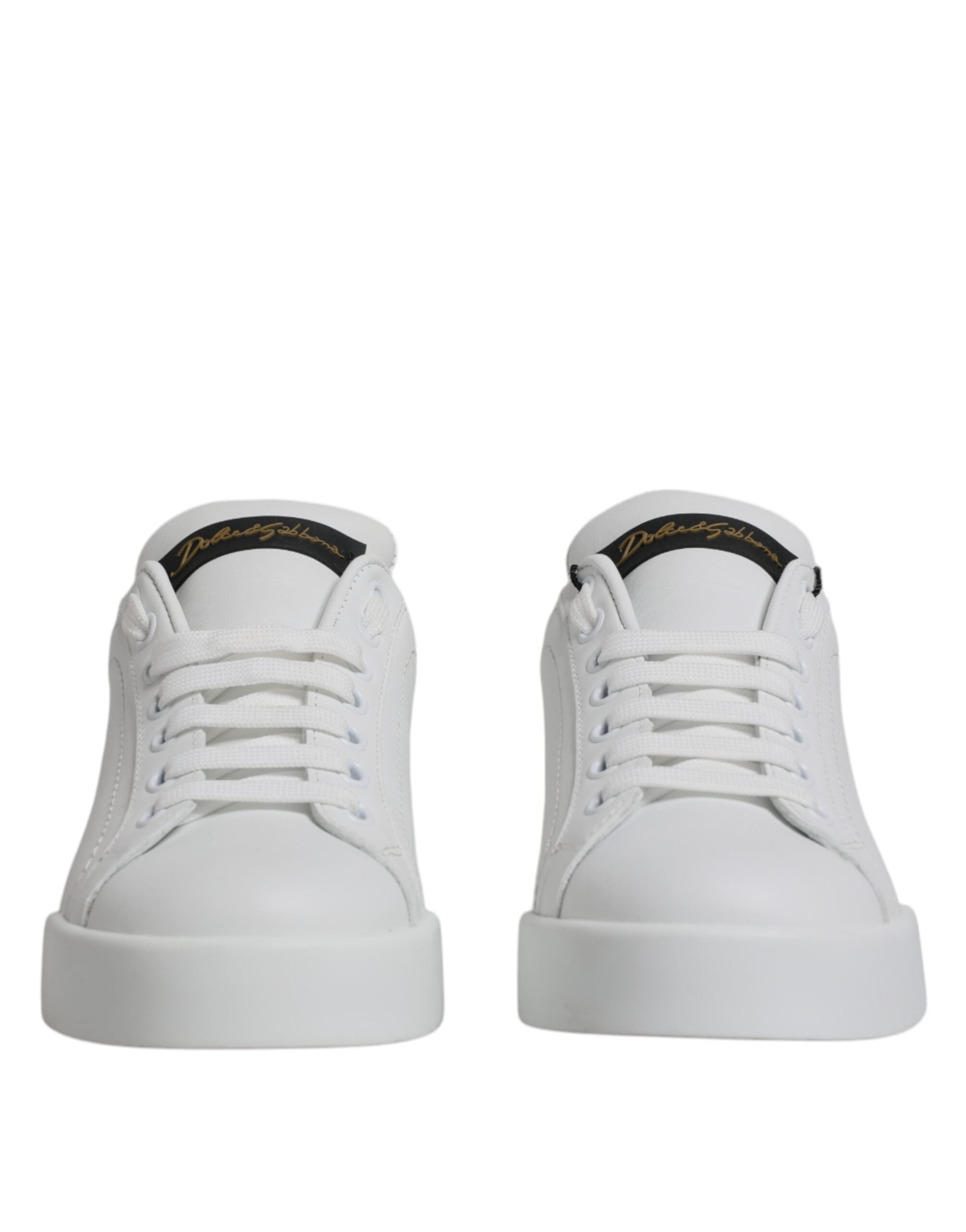 Dolce & Gabbana White Leather Classic Low Top Sneakers Shoes Dolce & Gabbana
