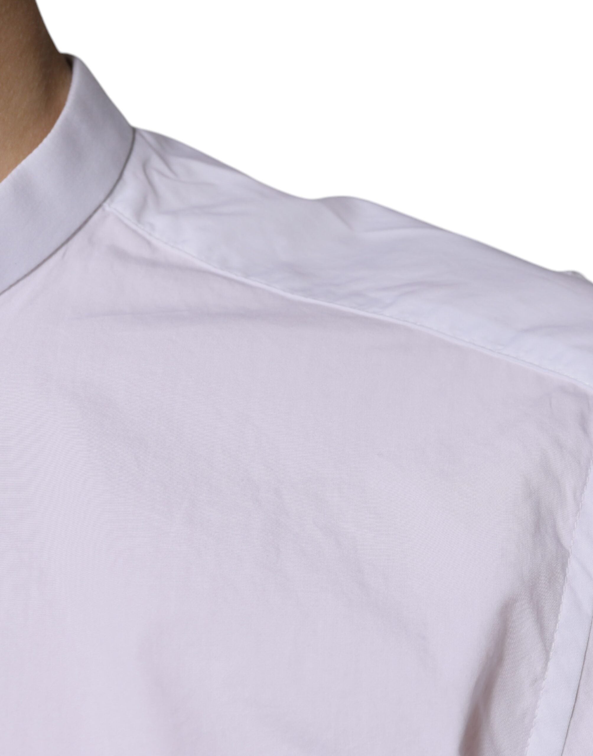 Dolce & Gabbana White Cotton Slim Fit MARTINI Dress Shirt Dolce & Gabbana