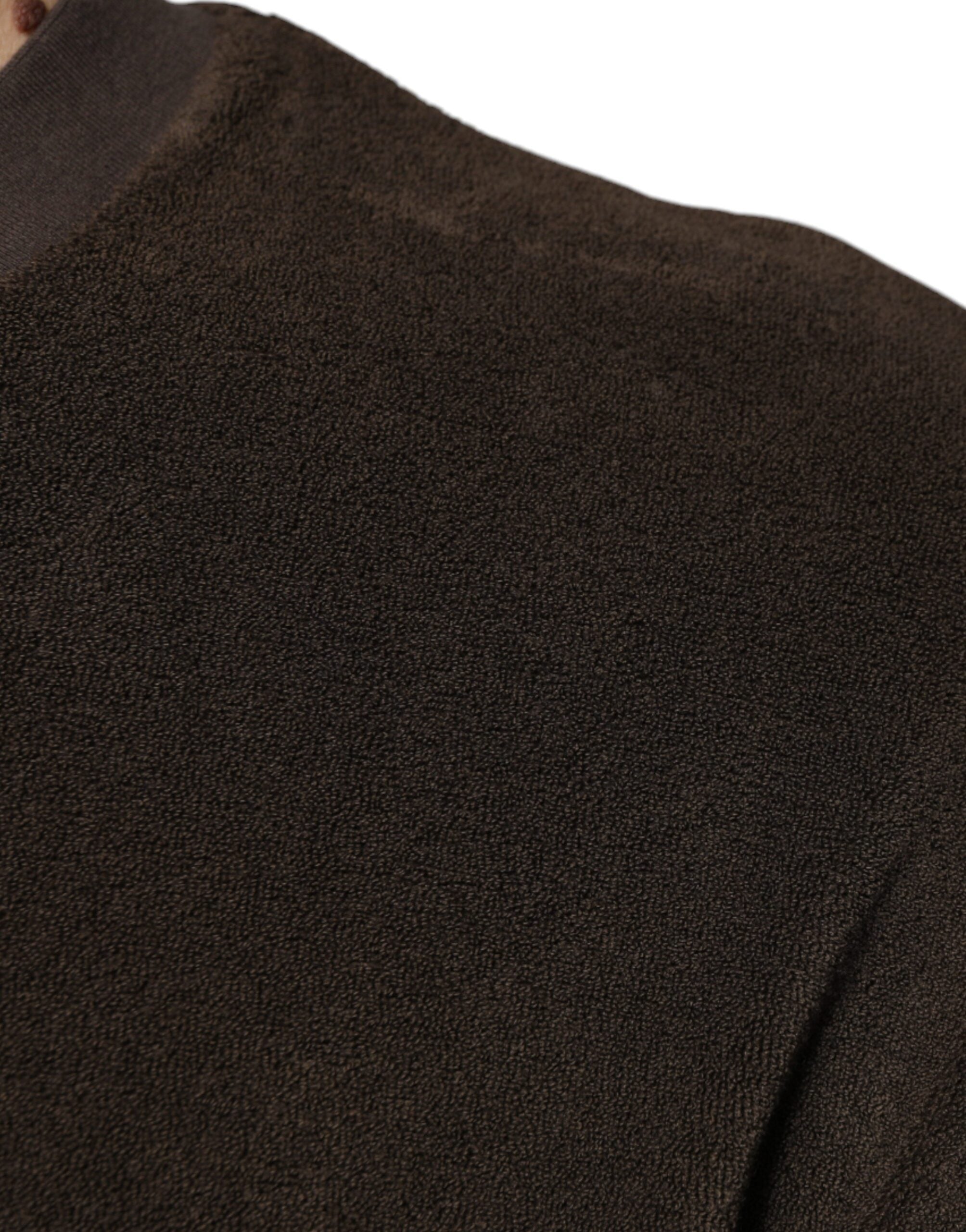 Dolce & Gabbana Brown Cotton Crew Neck Short Sleeves T-shirt Dolce & Gabbana