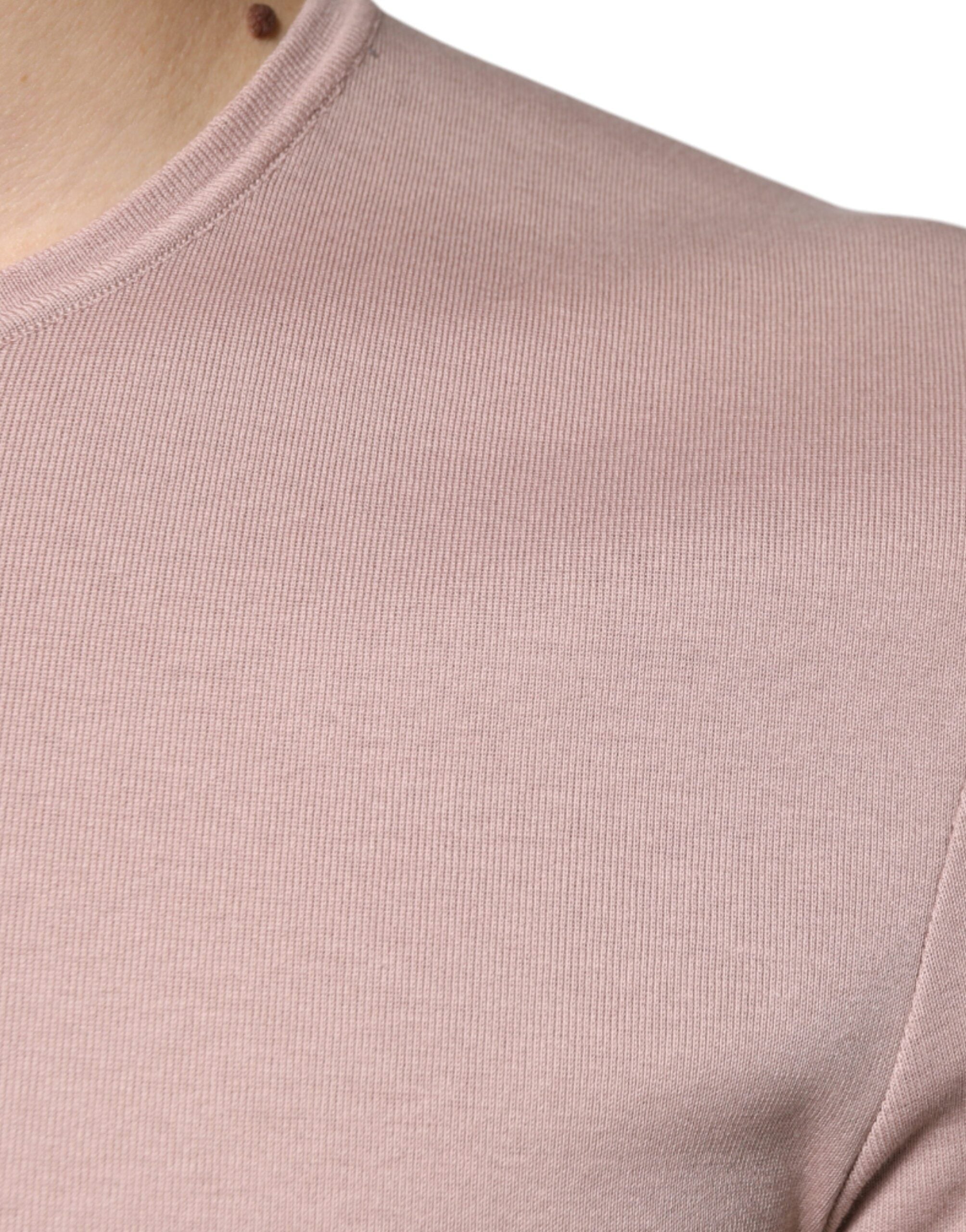 Dolce & Gabbana Brown Cotton Short Sleeves Round Neck T-shirt Dolce & Gabbana