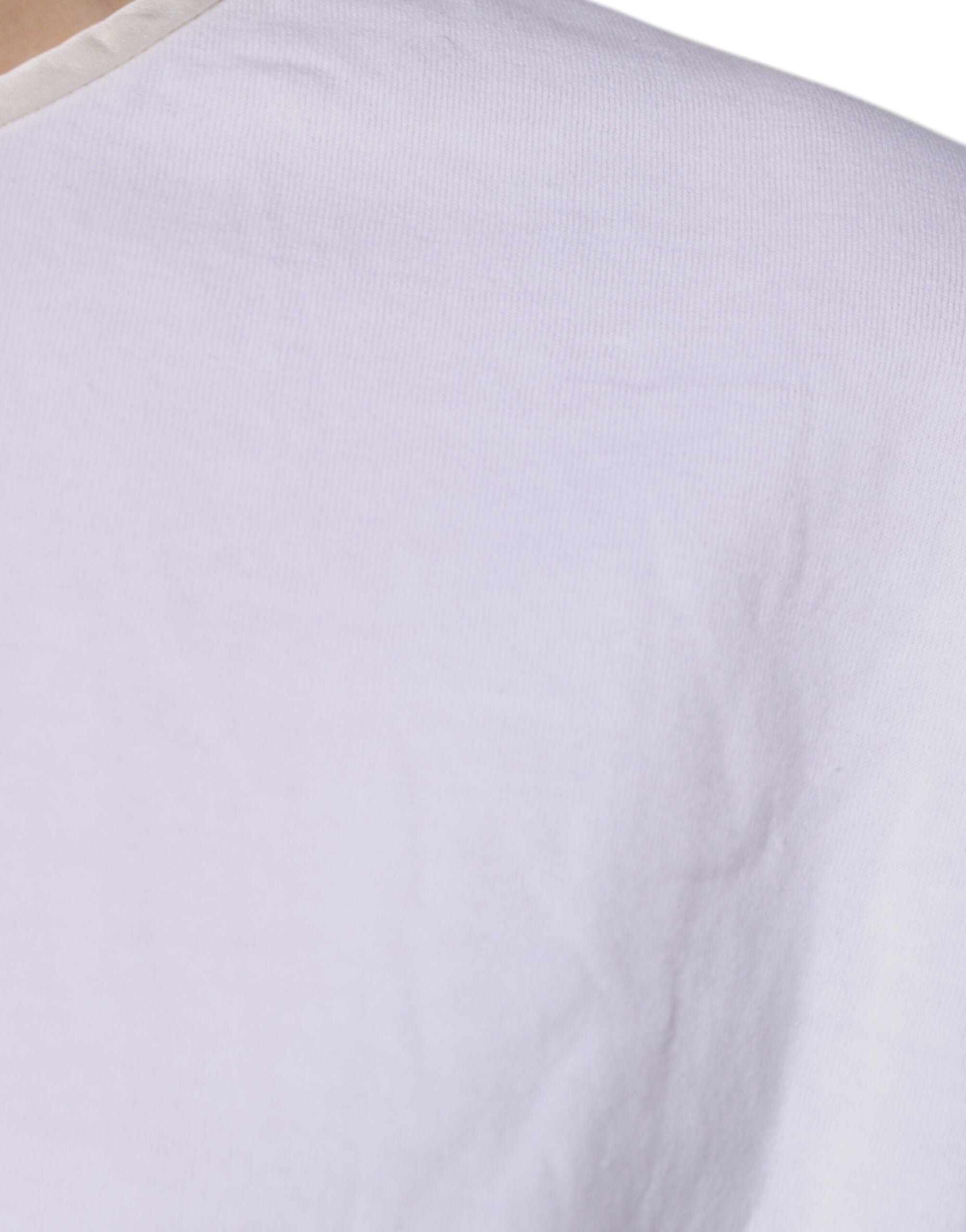 Dolce & Gabbana White Cotton Silk Round Neck Wrap Blouse Top Dolce & Gabbana