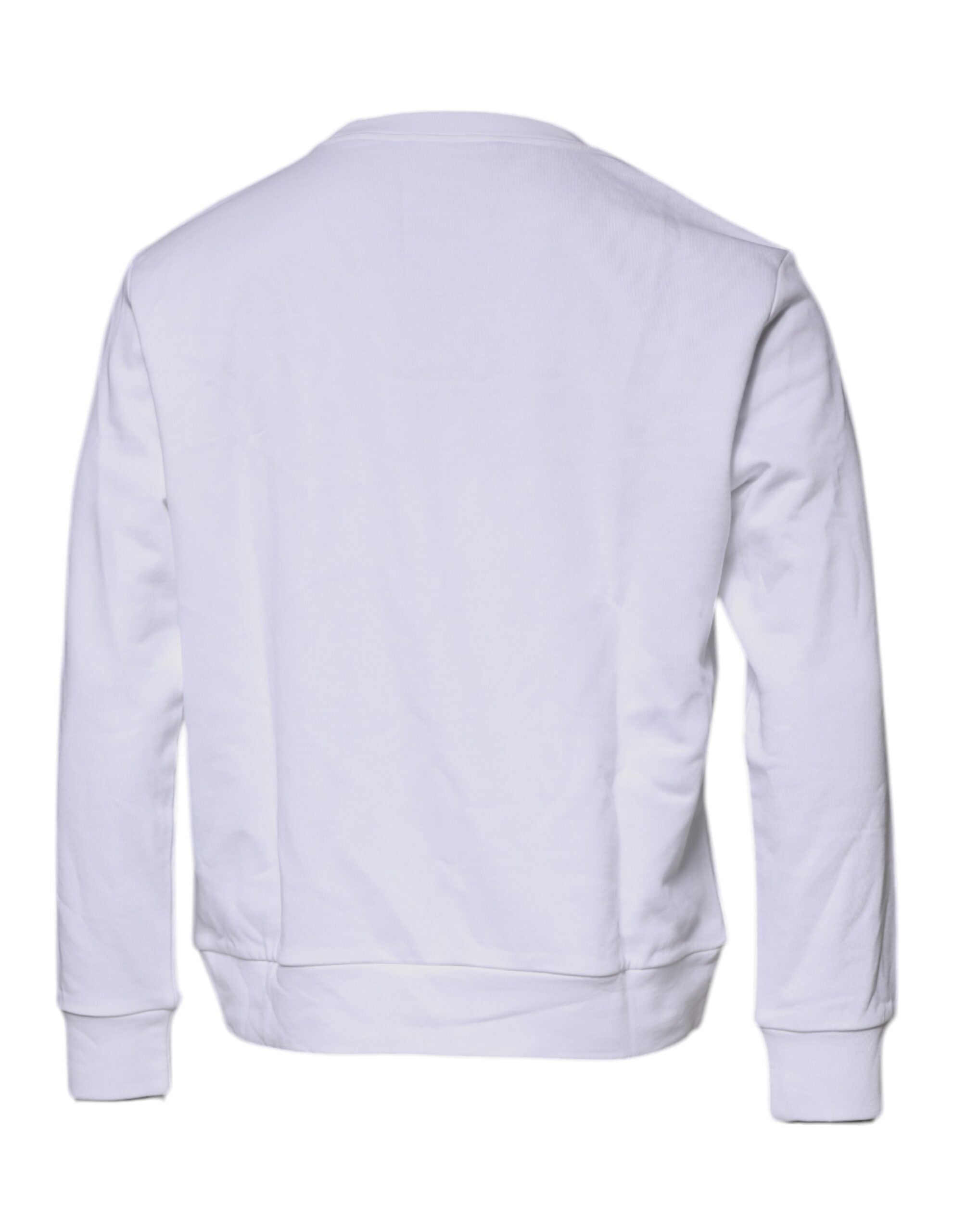 Versace White Medusa Embroidery Crew Neck Pullover Sweater Versace
