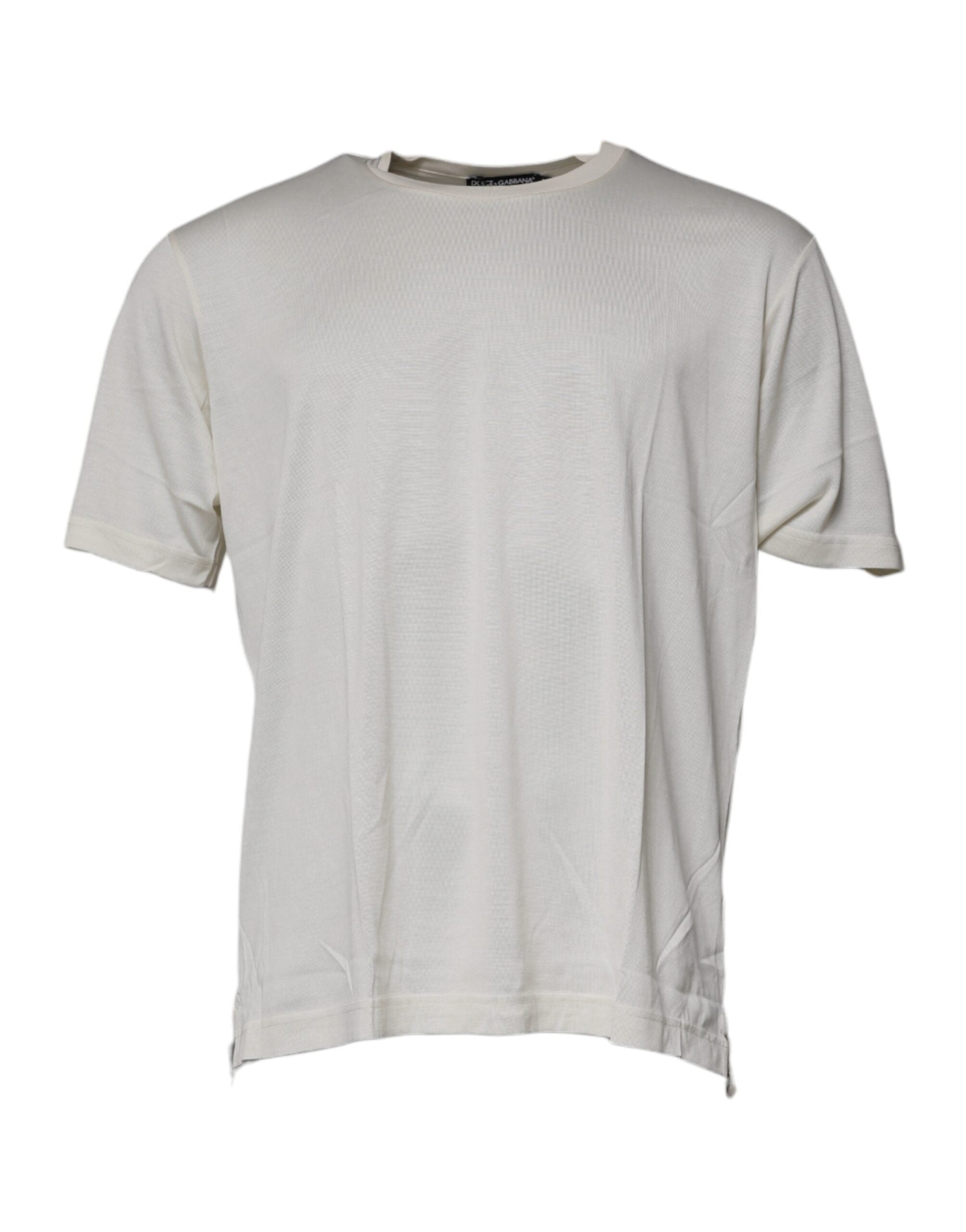 Dolce & Gabbana Off White Crew Neck Short Sleeve T-shirt Dolce & Gabbana