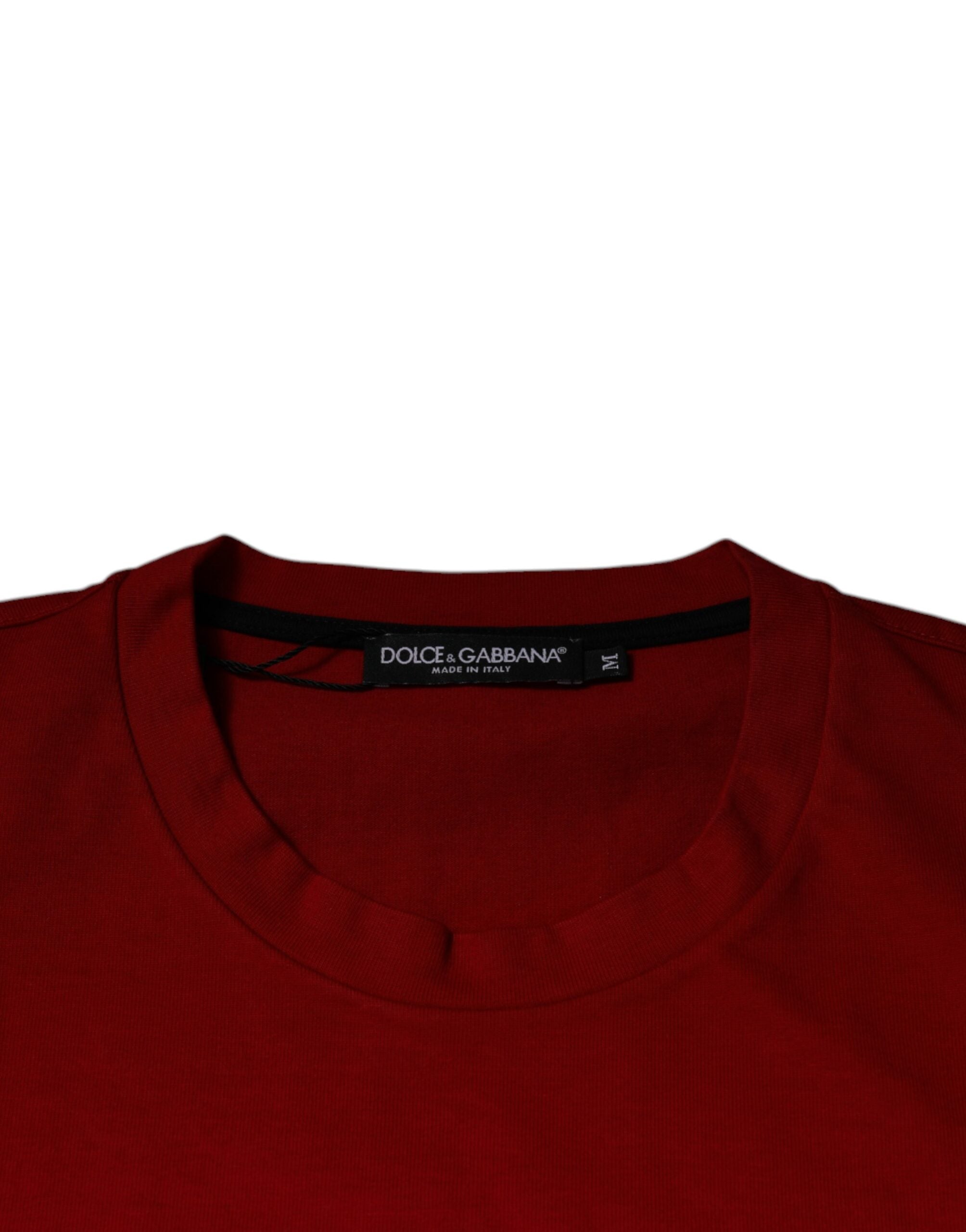 Dolce & Gabbana Red DG Eye Cotton Crew Neck T-shirt Dolce & Gabbana