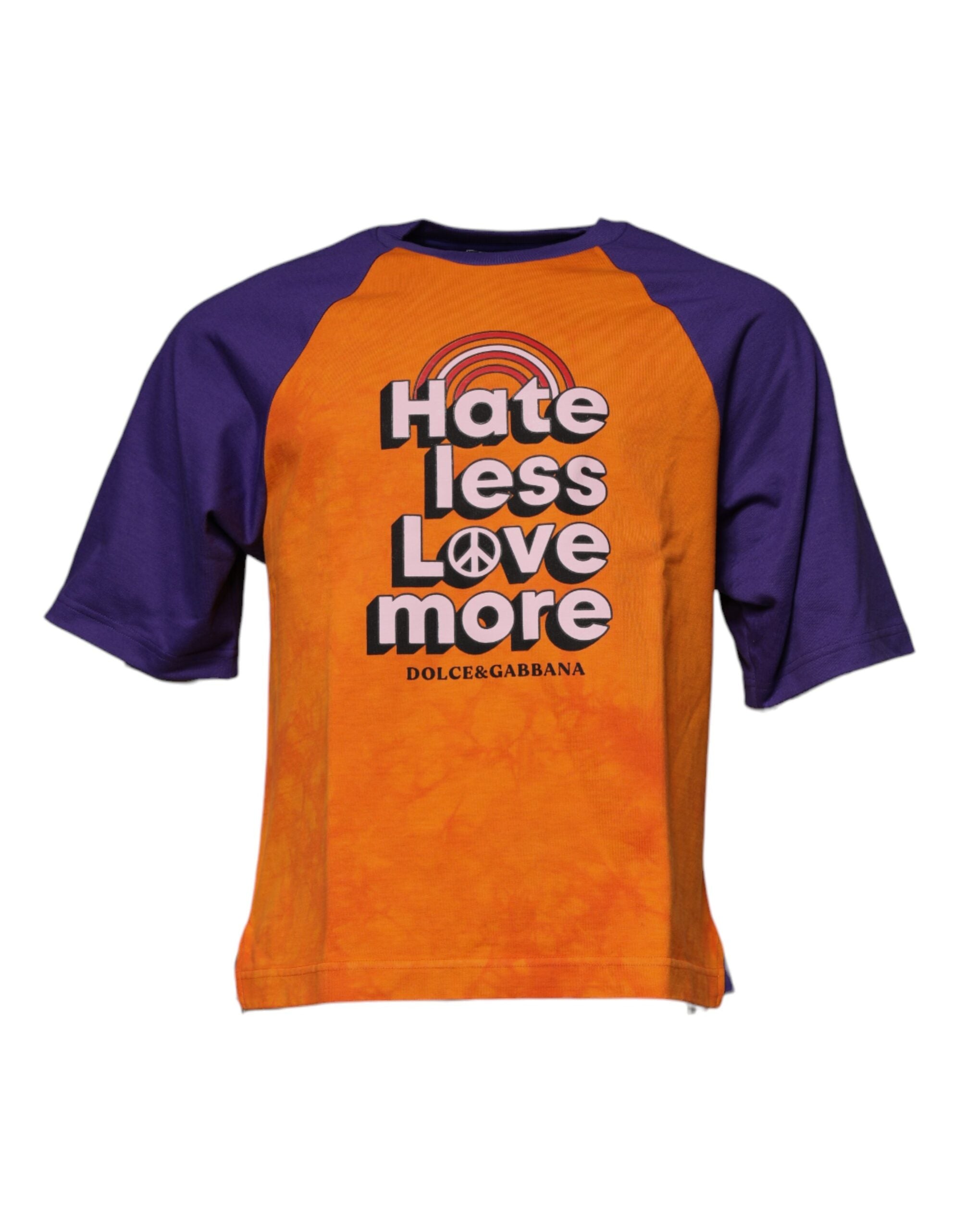 Dolce & Gabbana Orange Purple Graphic Print Short Sleeves T-shirt Dolce & Gabbana