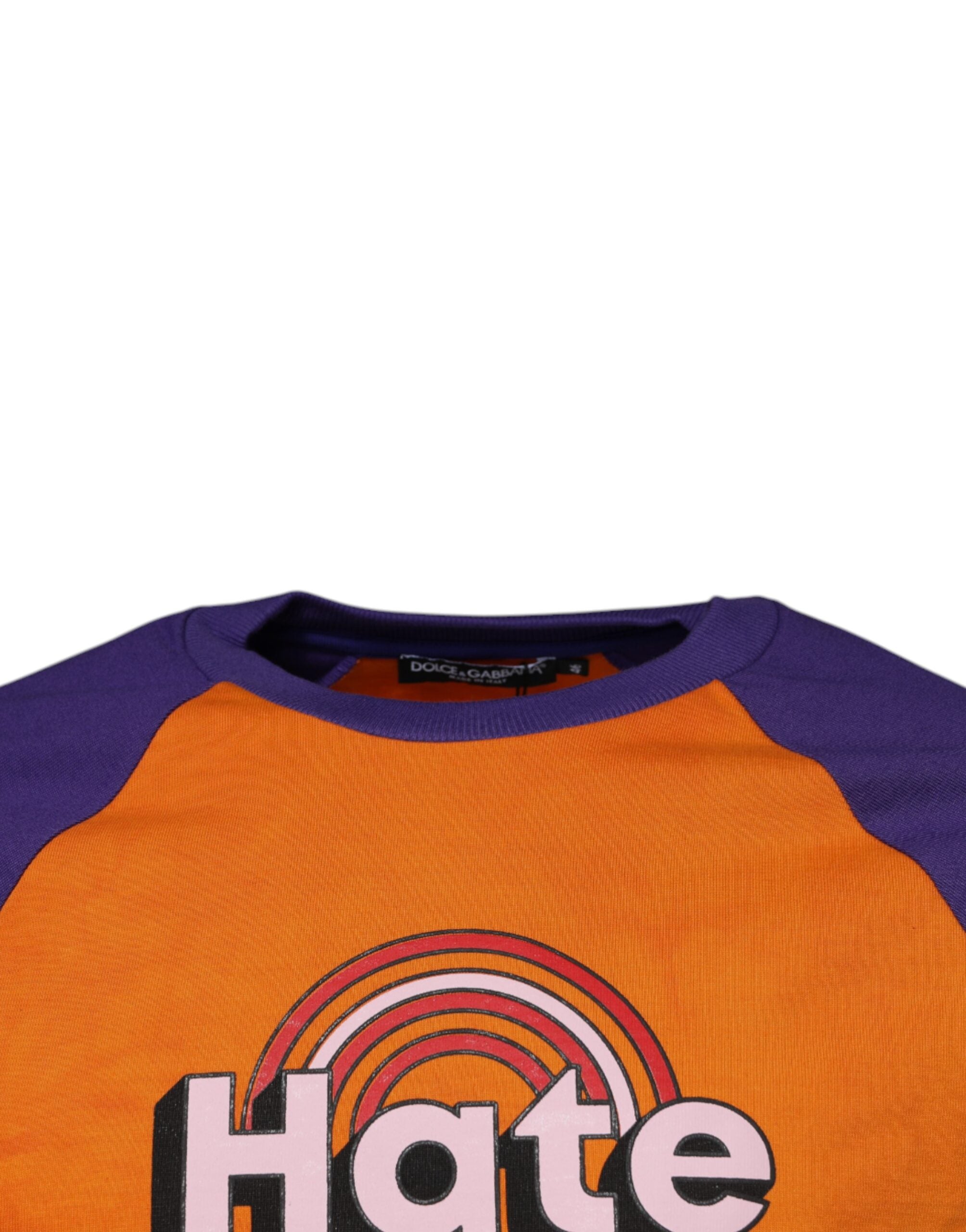 Dolce & Gabbana Orange Purple Graphic Print Short Sleeves T-shirt Dolce & Gabbana